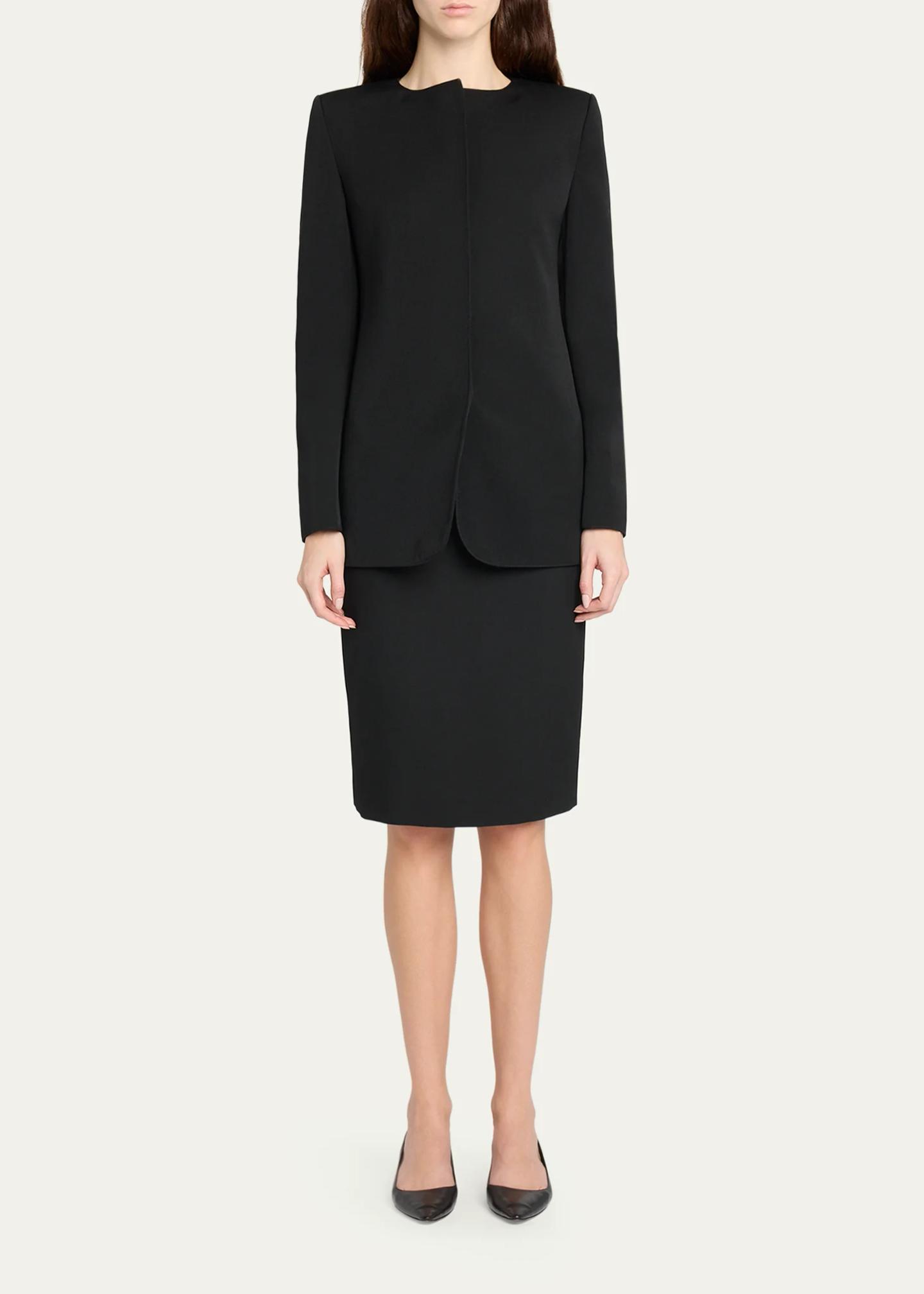 The Row Ihami Single-Breasted Wool Collarless Jacket - Bergdorf Goodman