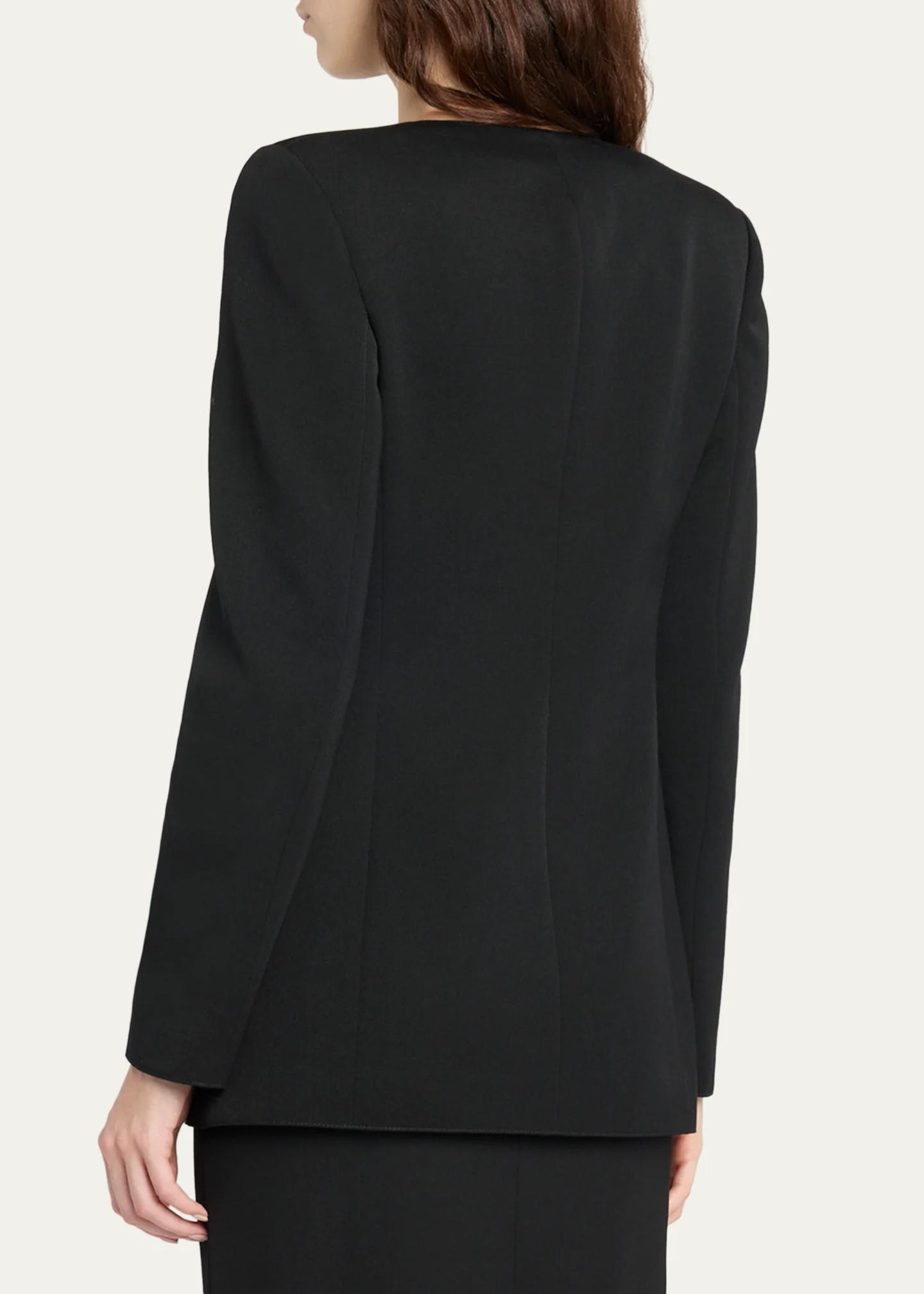 The Row Ihami Single-Breasted Wool Collarless Jacket - Bergdorf Goodman