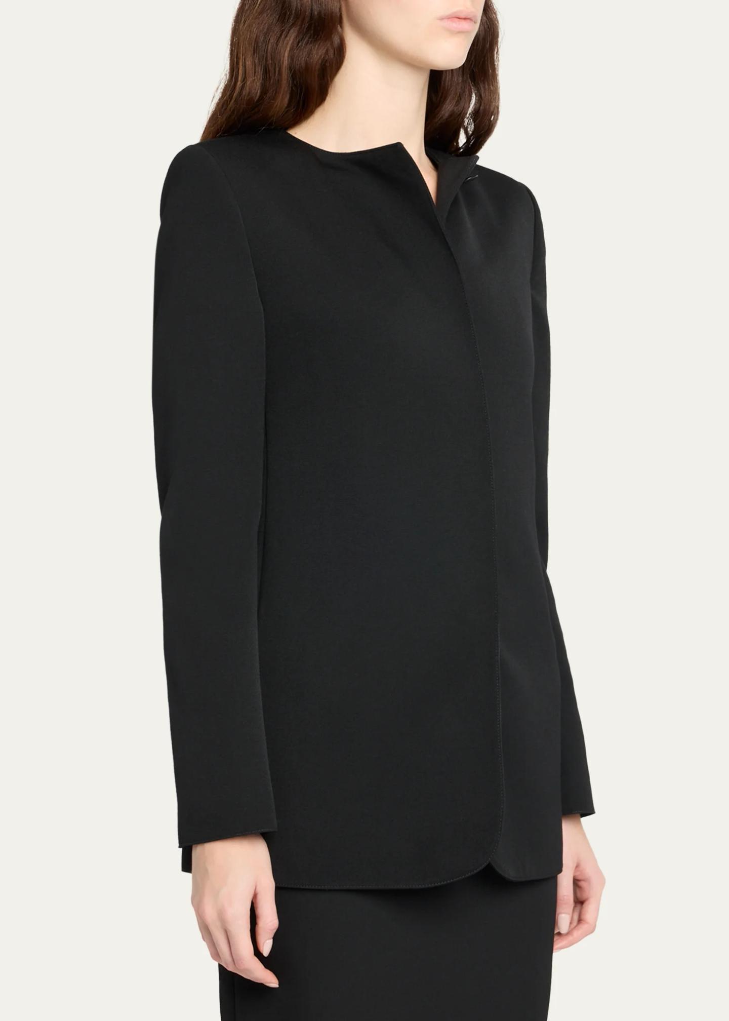The Row Ihami Single-Breasted Wool Collarless Jacket - Bergdorf Goodman