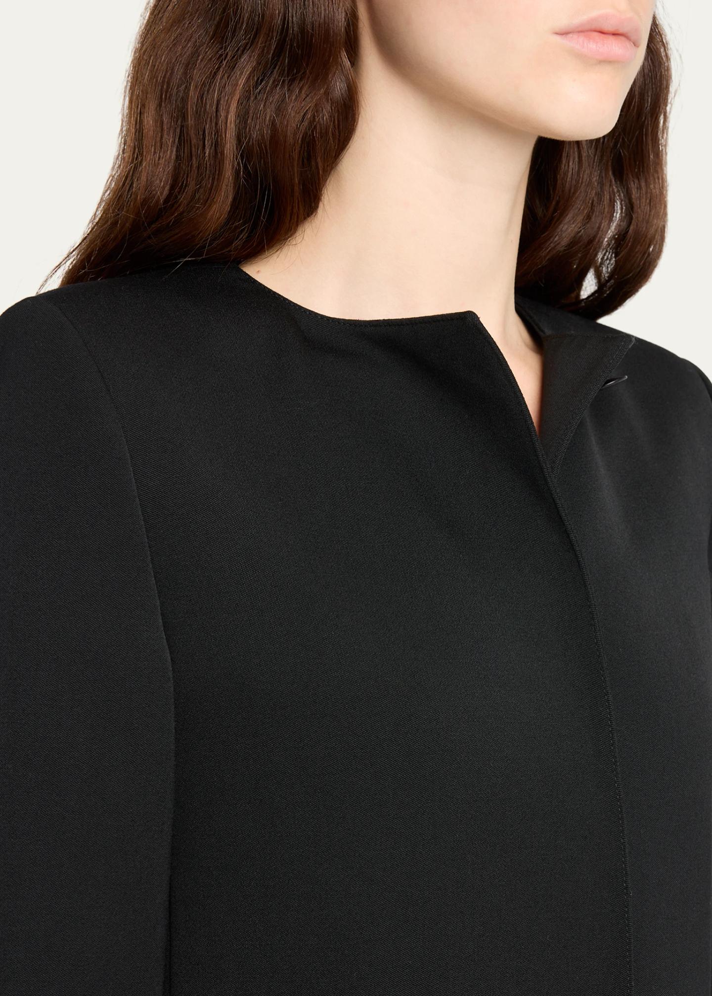 The Row Ihami Single-Breasted Wool Collarless Jacket - Bergdorf Goodman