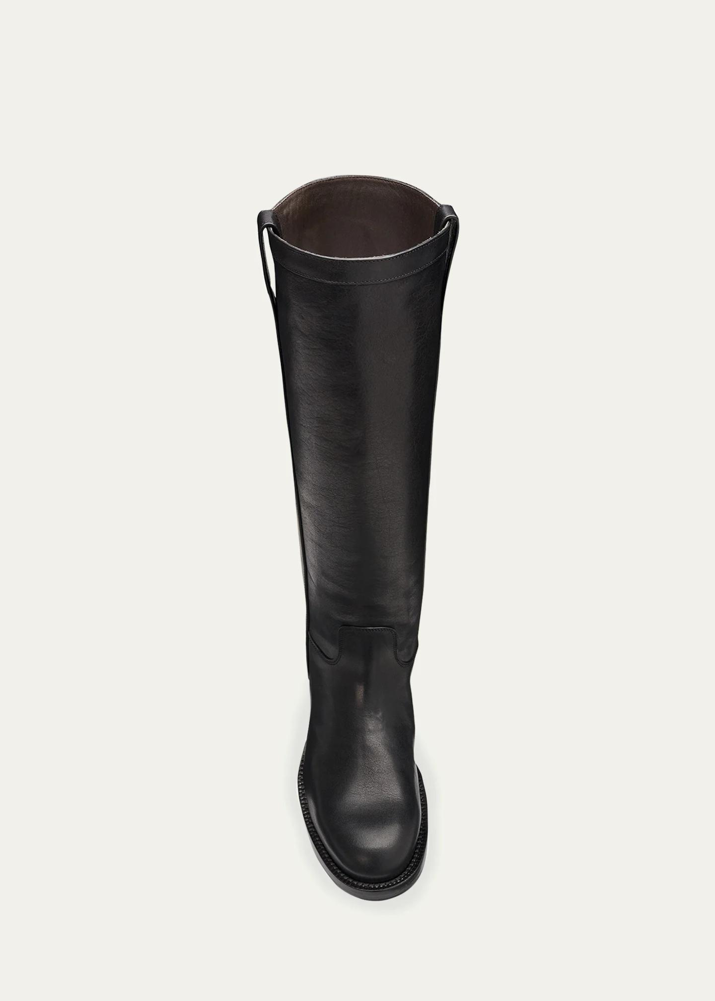 The Row Nobilis Leather Knee-High Riding Boots - Bergdorf Goodman