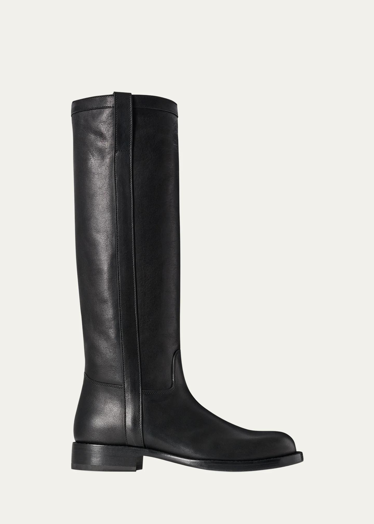 The Row Nobilis Leather Knee-High Riding Boots - Bergdorf Goodman