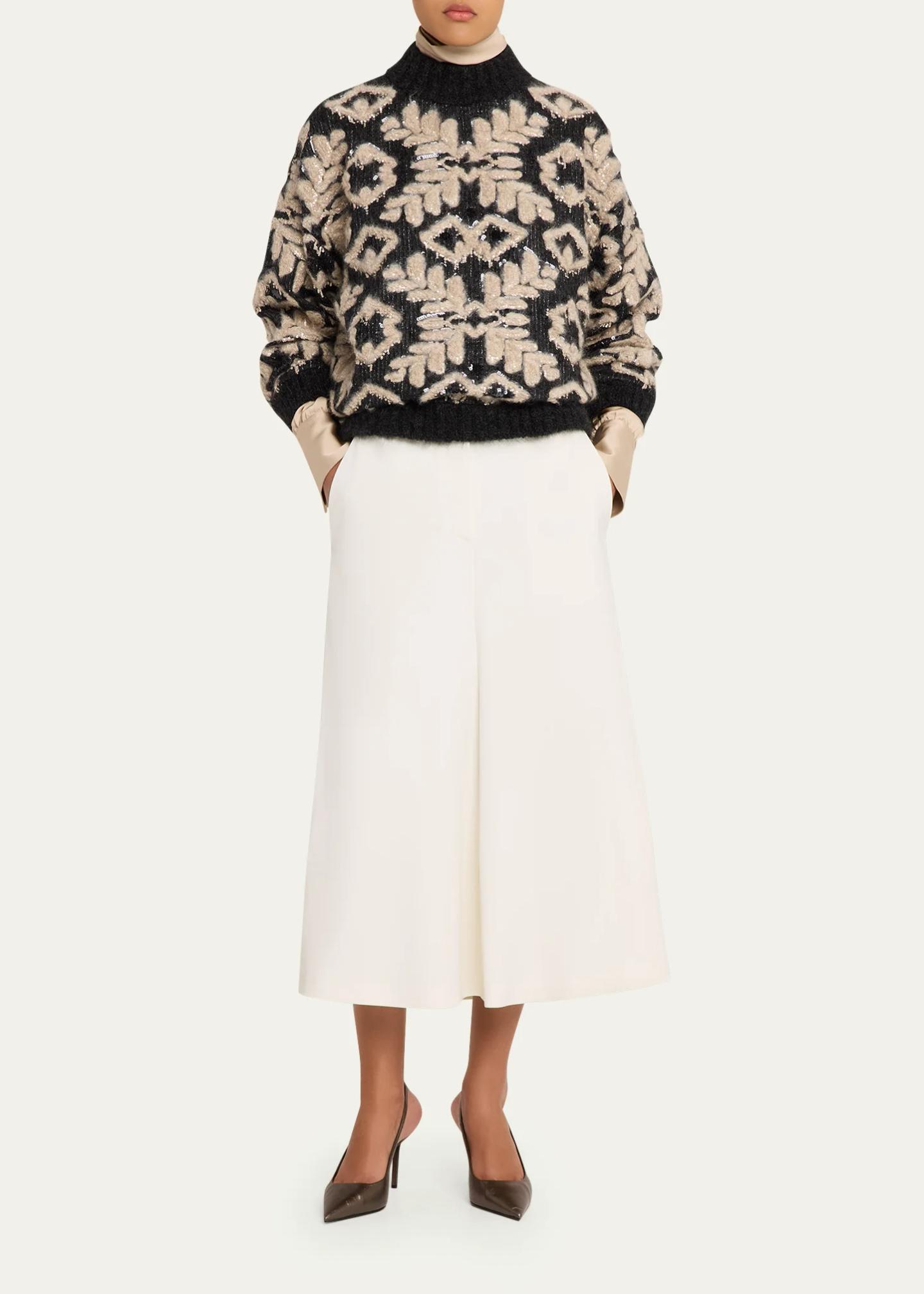 Brunello Cucinelli Couture Wool Gabardine A-Line Midi Skirt - Bergdorf ...