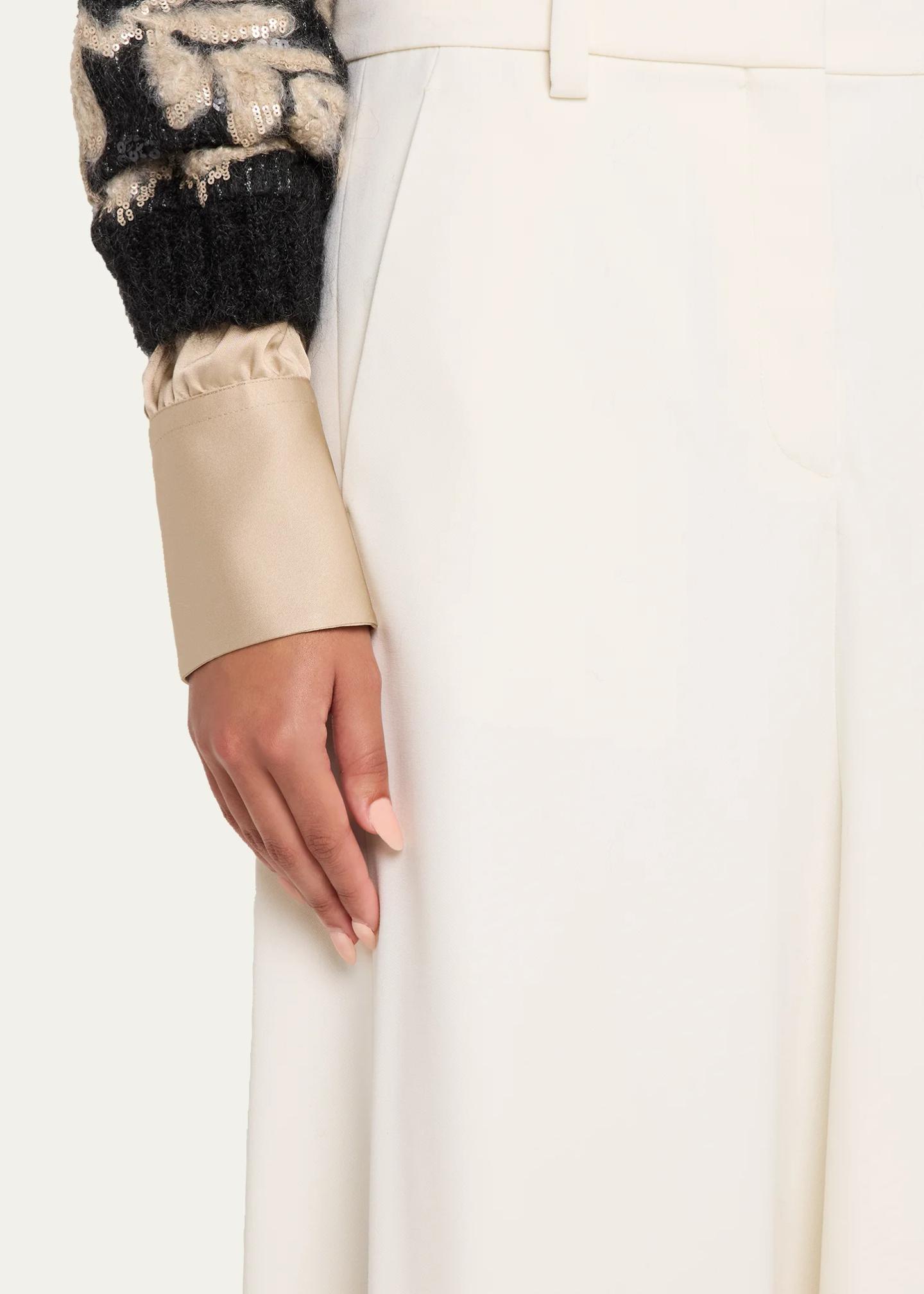 Brunello Cucinelli Couture Wool Gabardine A-Line Midi Skirt - Bergdorf ...
