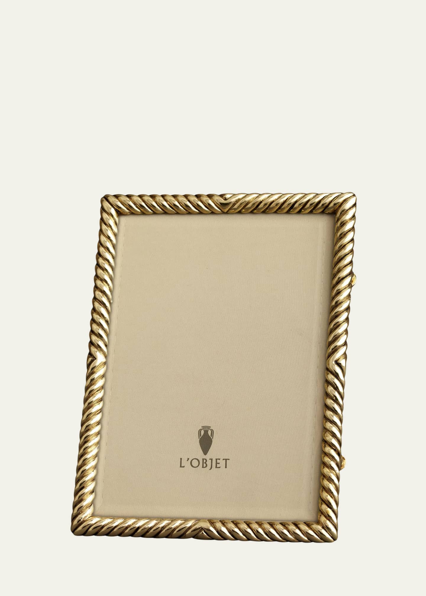 L'Objet Deco Twist 24k Gold Picture Frame, 8" x 10"