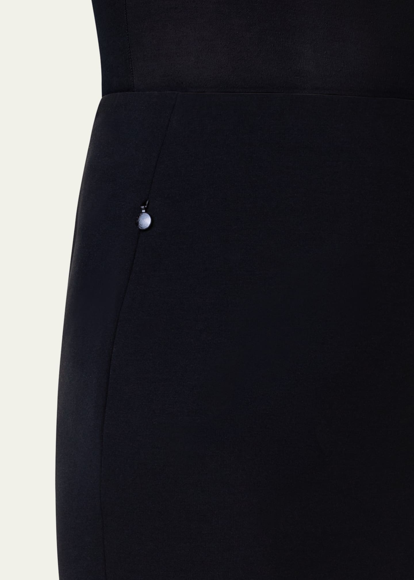 Akris punto Short Stretch-Jersey Skirt, Black Image 5 of 5