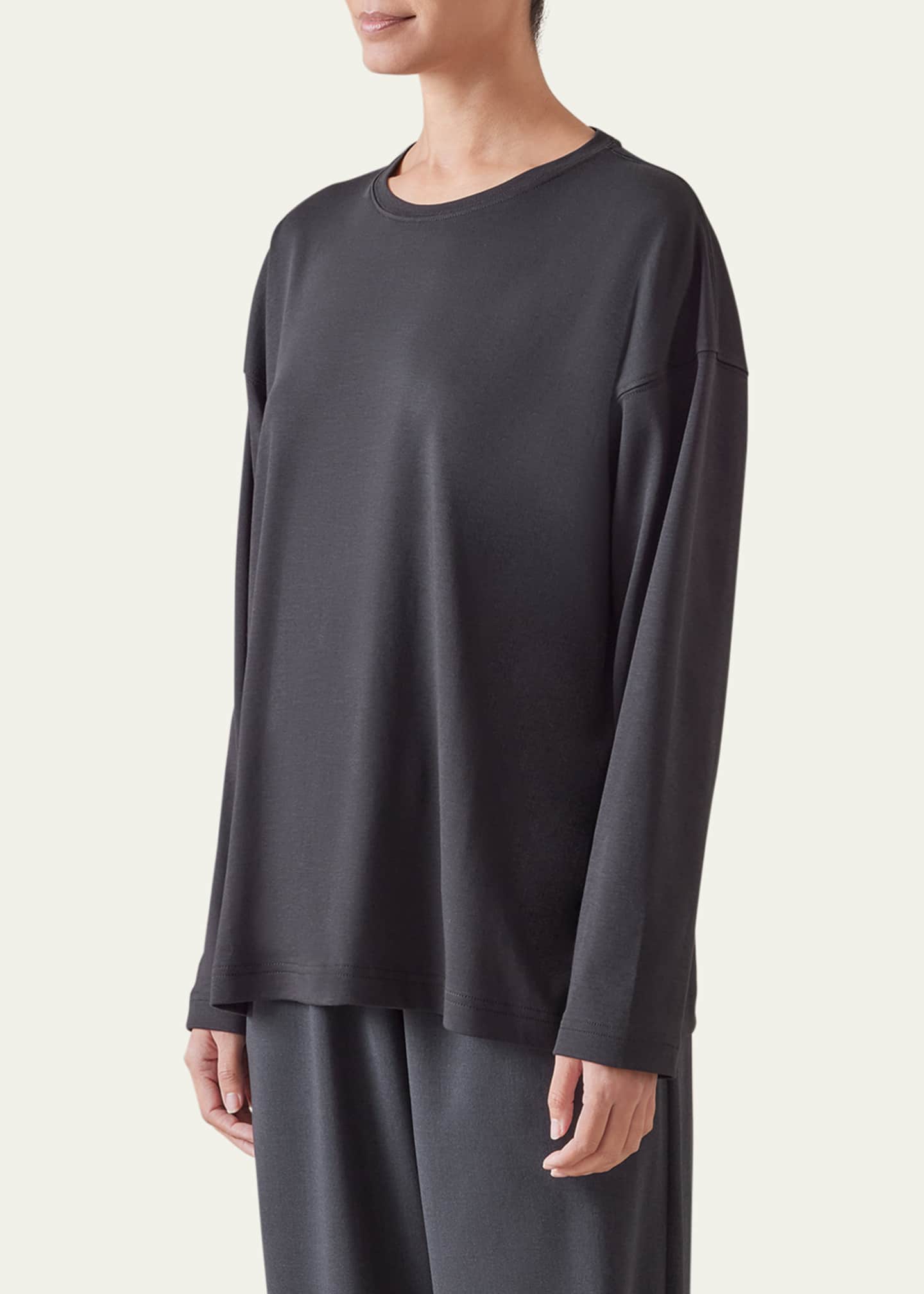Eskandar Long-Sleeve Pima Cotton Top Image 2 of 4