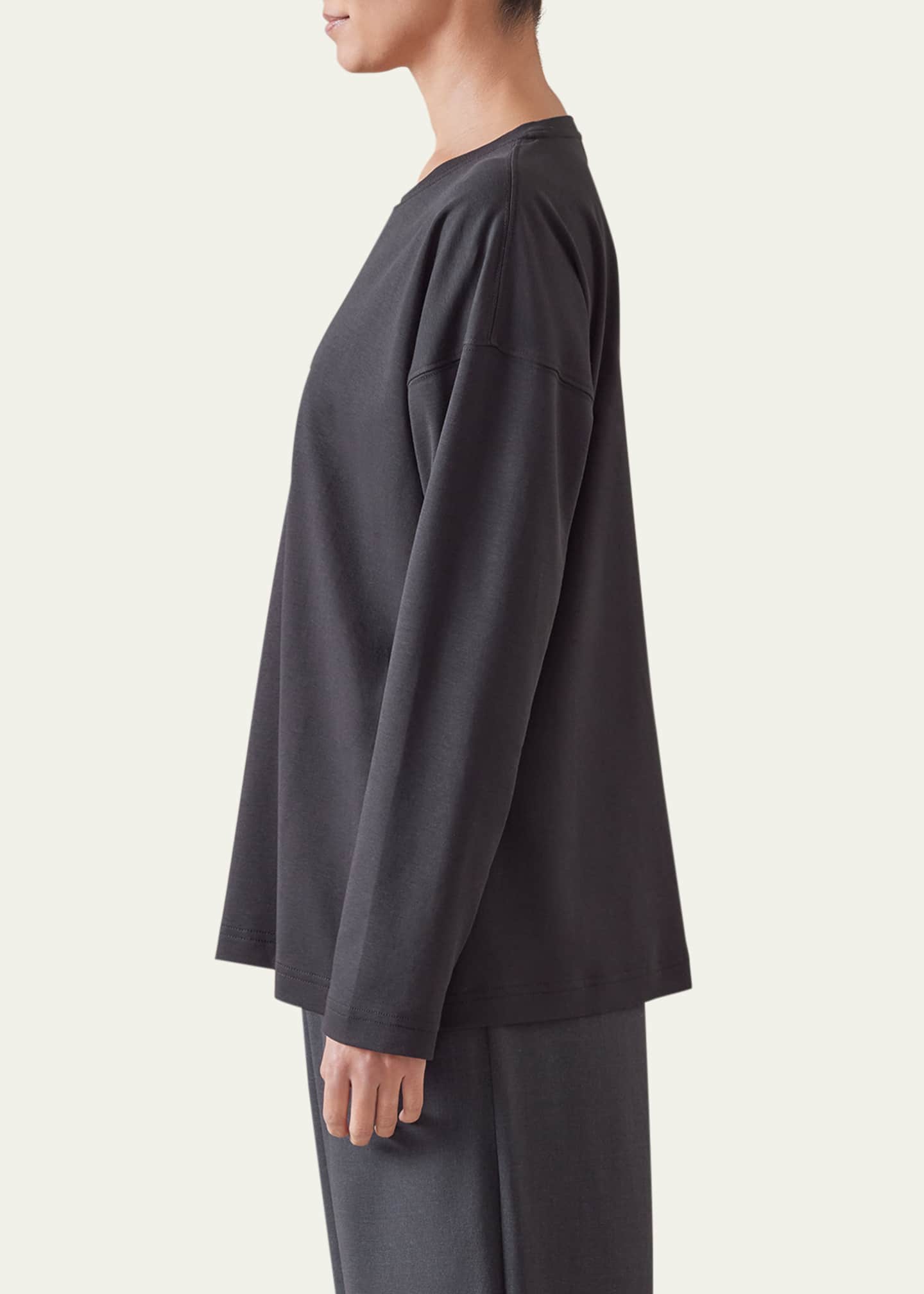 Eskandar Long-Sleeve Pima Cotton Top Image 4 of 4