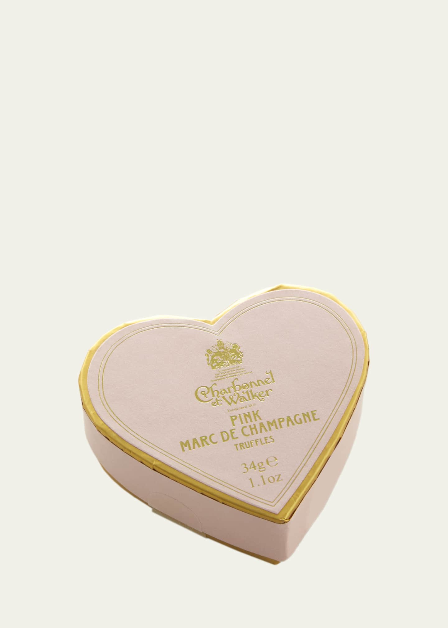 Charbonnel Et Walker Pink Marc de Champagne Truffles in Heart Box Image 1 of 2