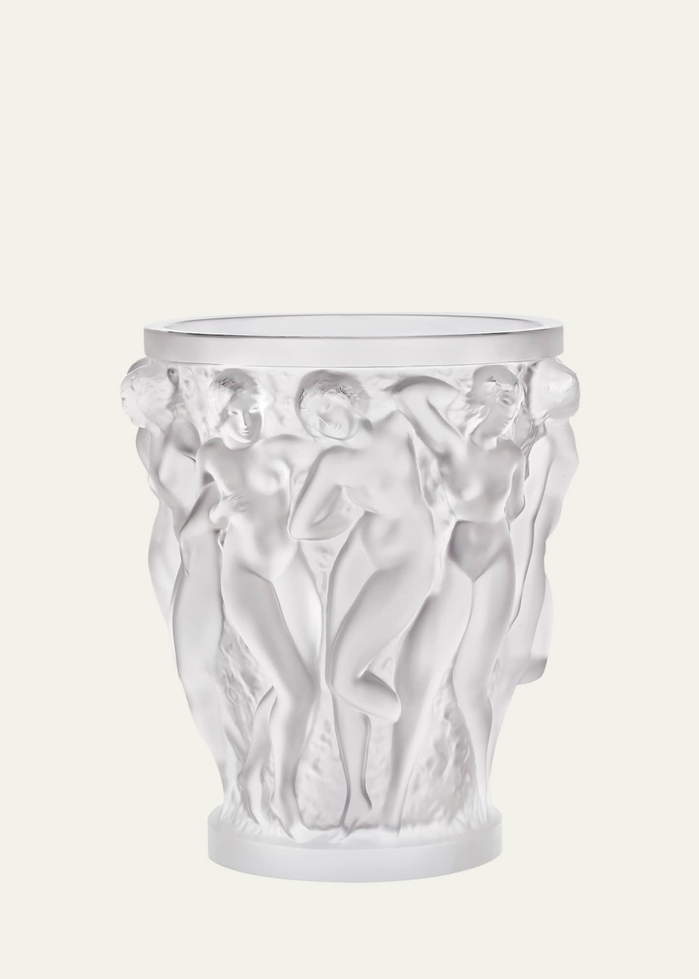 Lalique Clear Crystal Bacchantes Vase