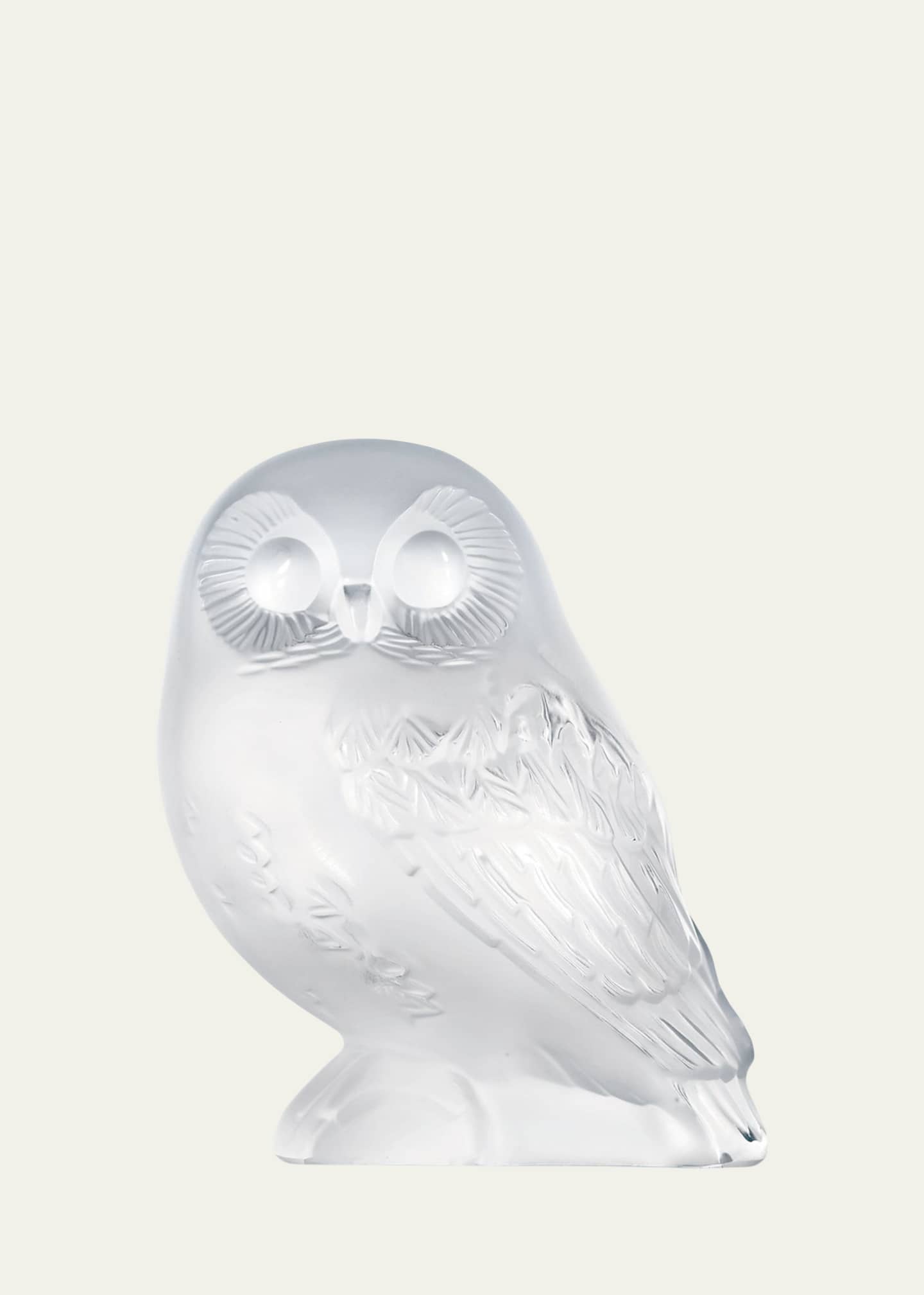 Lalique "Shivers" Crystal Owl Figure