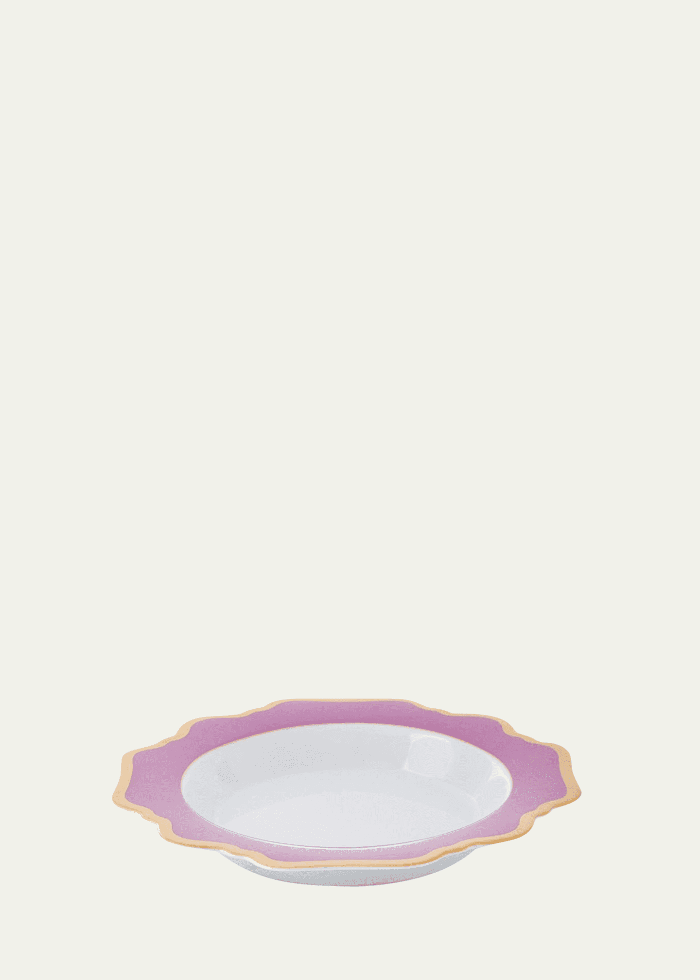 Anna Weatherley Purple Rimmed Soup Bowl