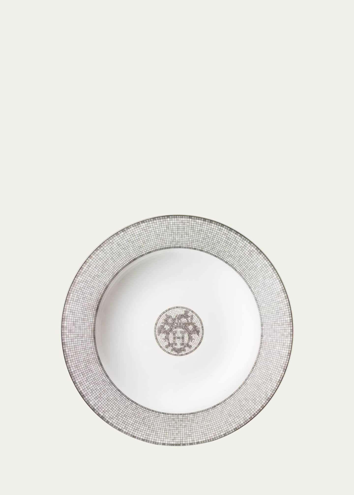 Hermes Mosaique au 24 Platinum Medium Platter