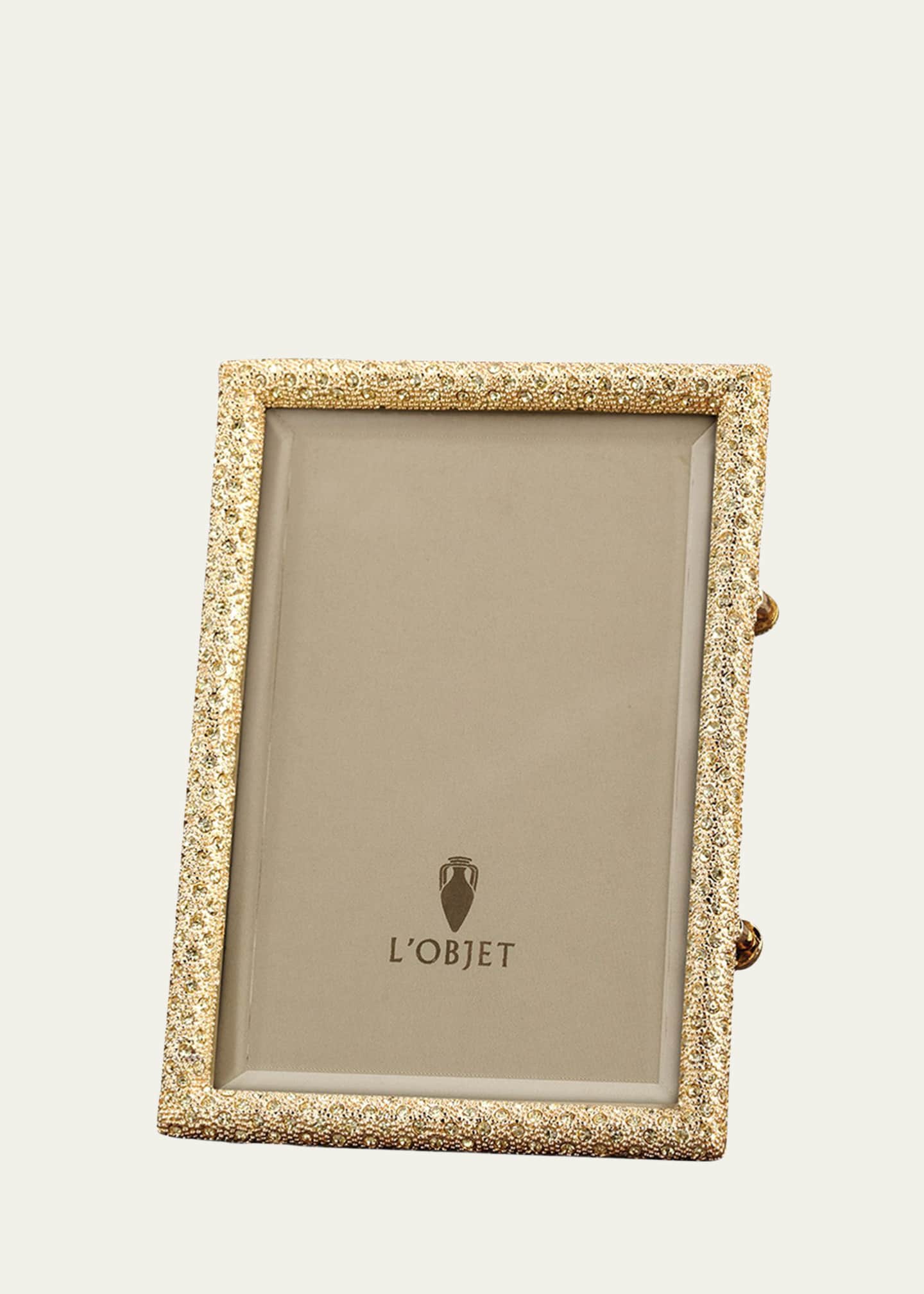 L'Objet Pave Gold 5" x 7" Picture Frame