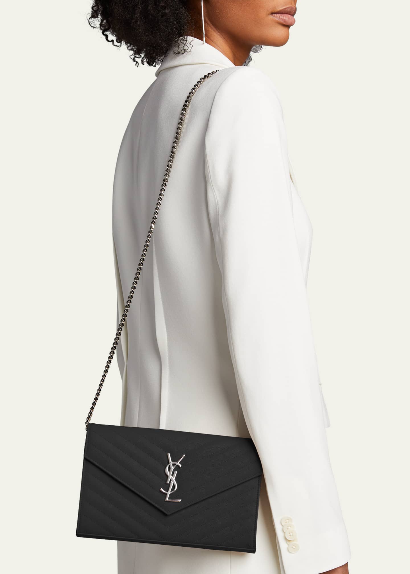Ysl large wallet on chain shop