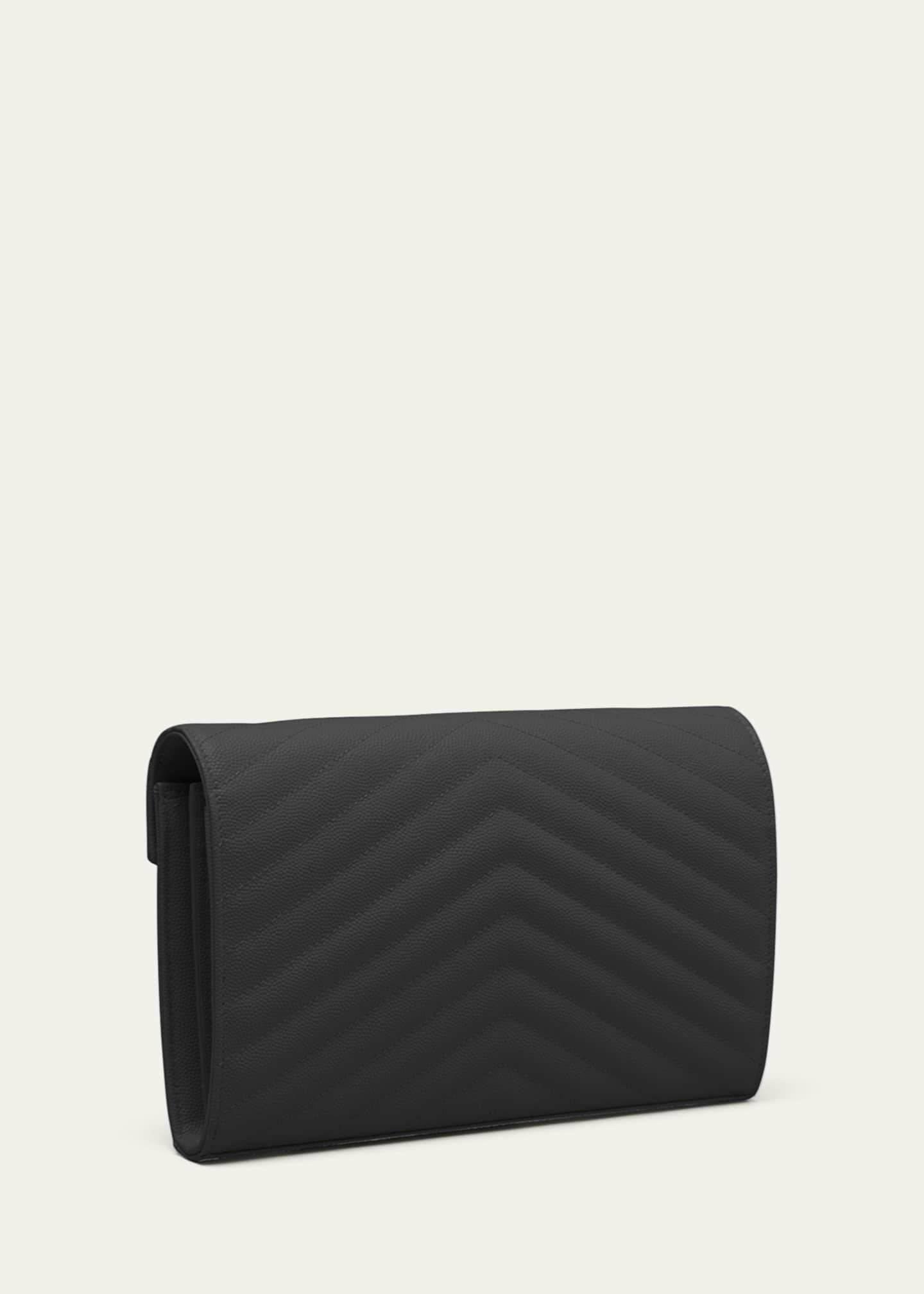 Saint Laurent Monogram Leather Chain Wallet