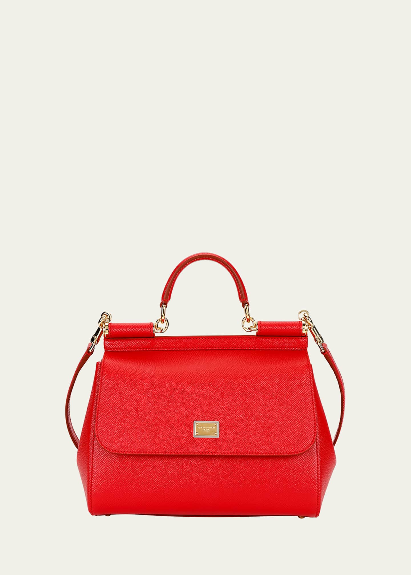 Dolce Gabbana Sicily Medium Calf Leather Satchel Bag Bergdorf Goodman