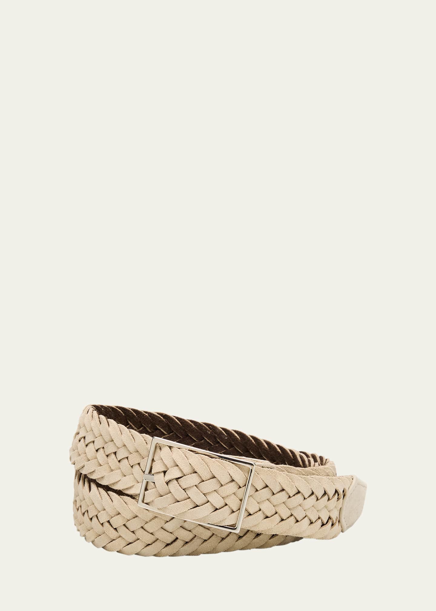 Simonnot Godard Men's Reversible Suede Wool Felt Belt Image 3 of 3