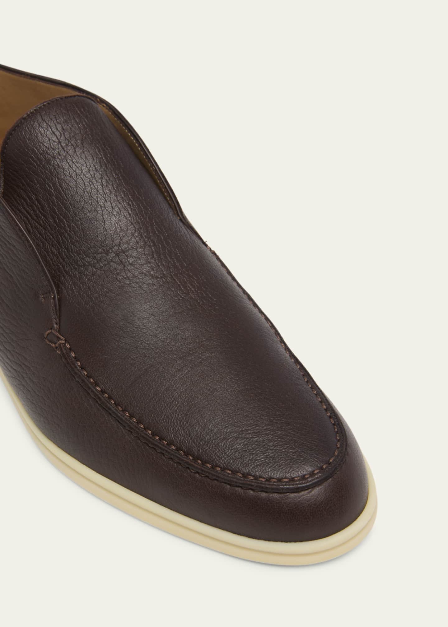 Loro Piana Men's Open Walk Elk Leather Ankle Boots - Bergdorf Goodman