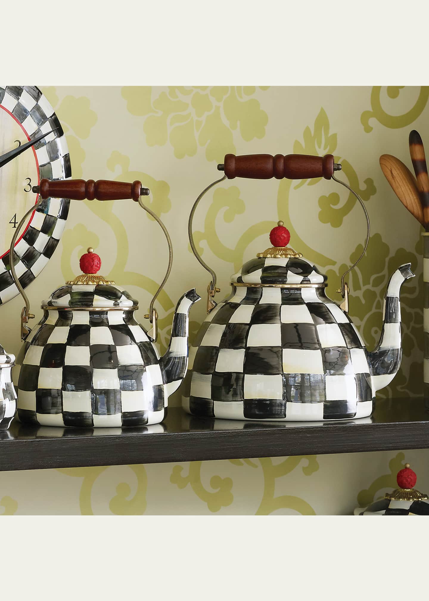 MacKenzie-Childs Courtly Check Three-Quart Tea Kettle Image 2 of 2