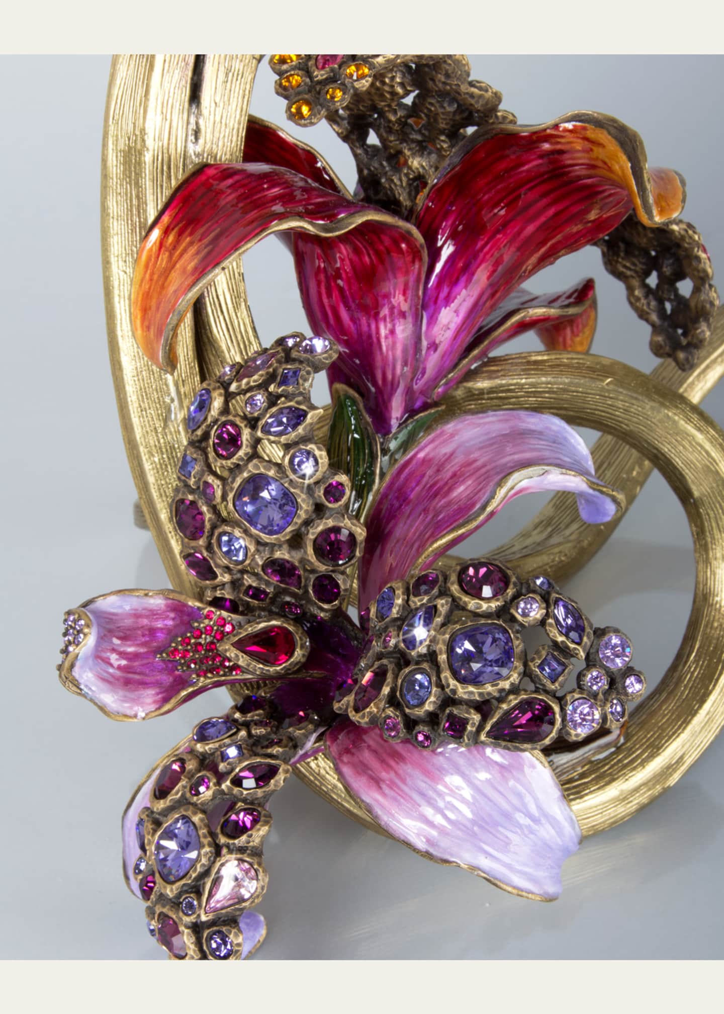 Jay Strongwater Roelyn Orchid Double Candlestick Image 4 of 4