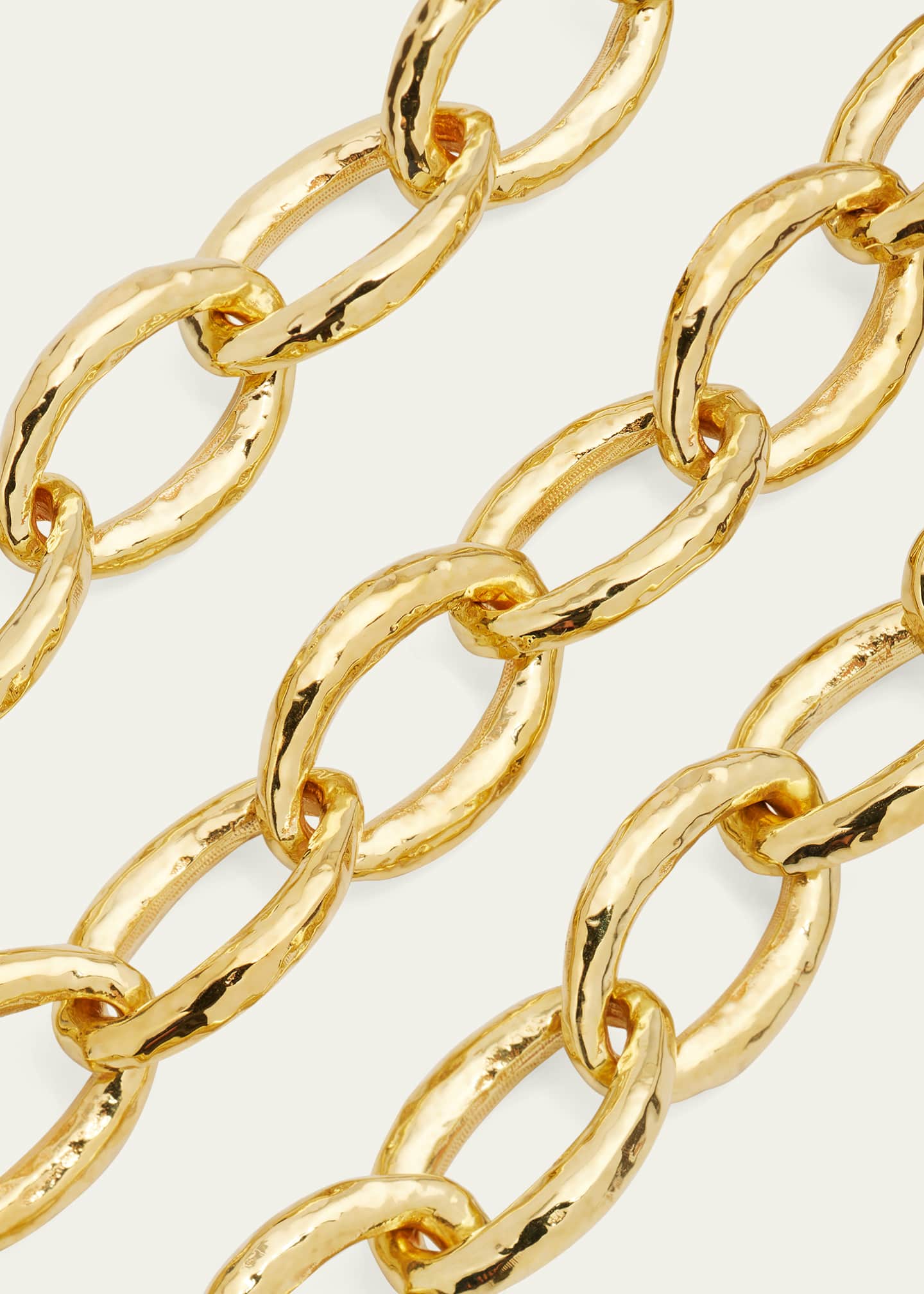 Ippolita Short Hammered Bastille Mini Link Necklace in 18K Gold Image 3 of 4