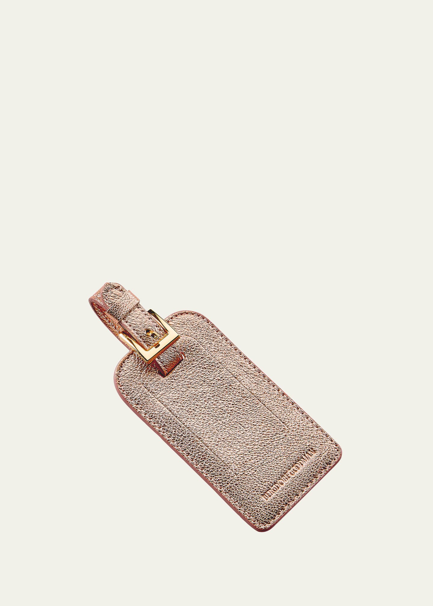 Bergdorf Goodman Metallic Leather Luggage Tag Image 2 of 3