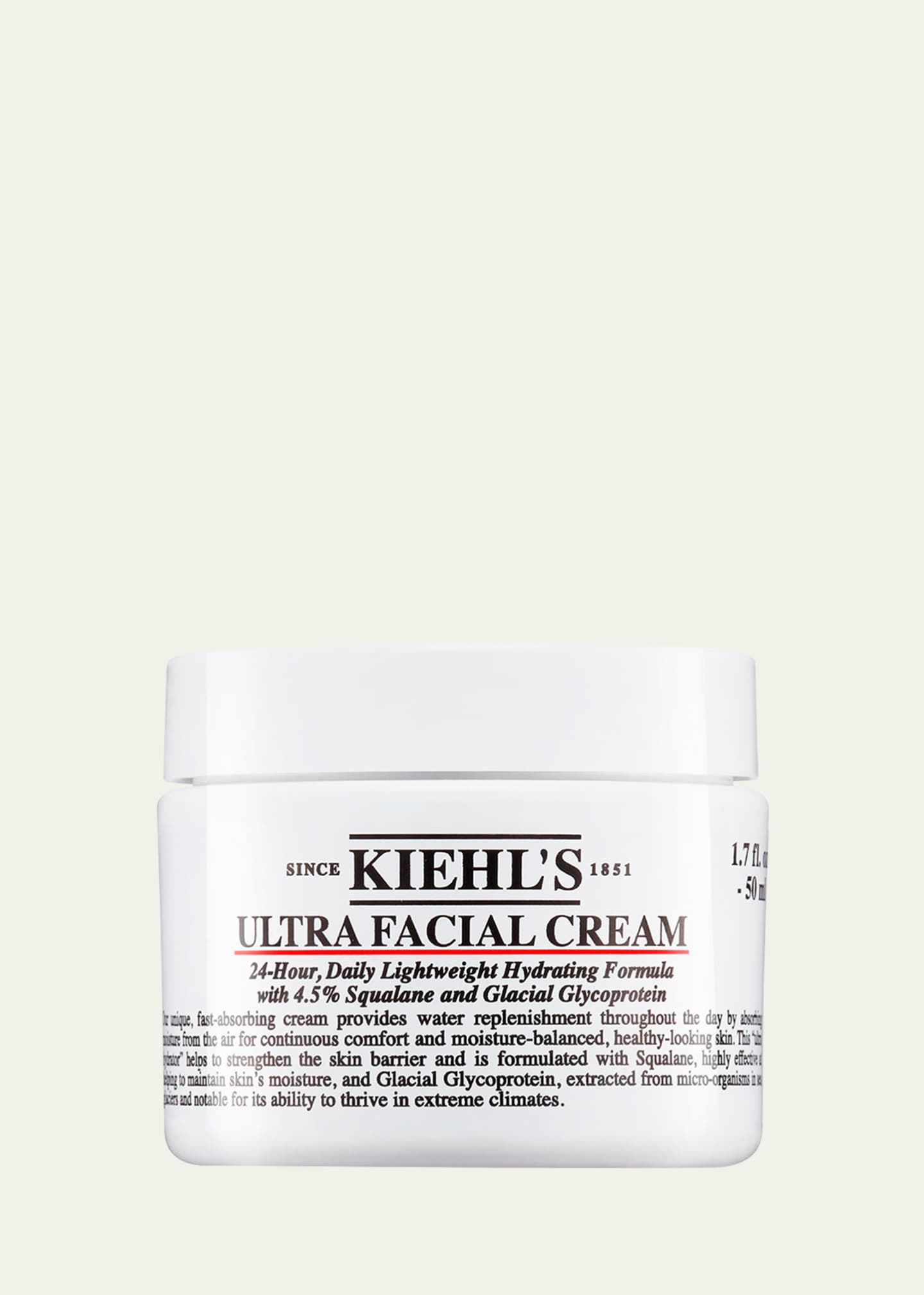 Kiehl's Since 1851 Ultra Facial Moisturizing Cream with Squalane, 1.7 oz. Image 1 of 2