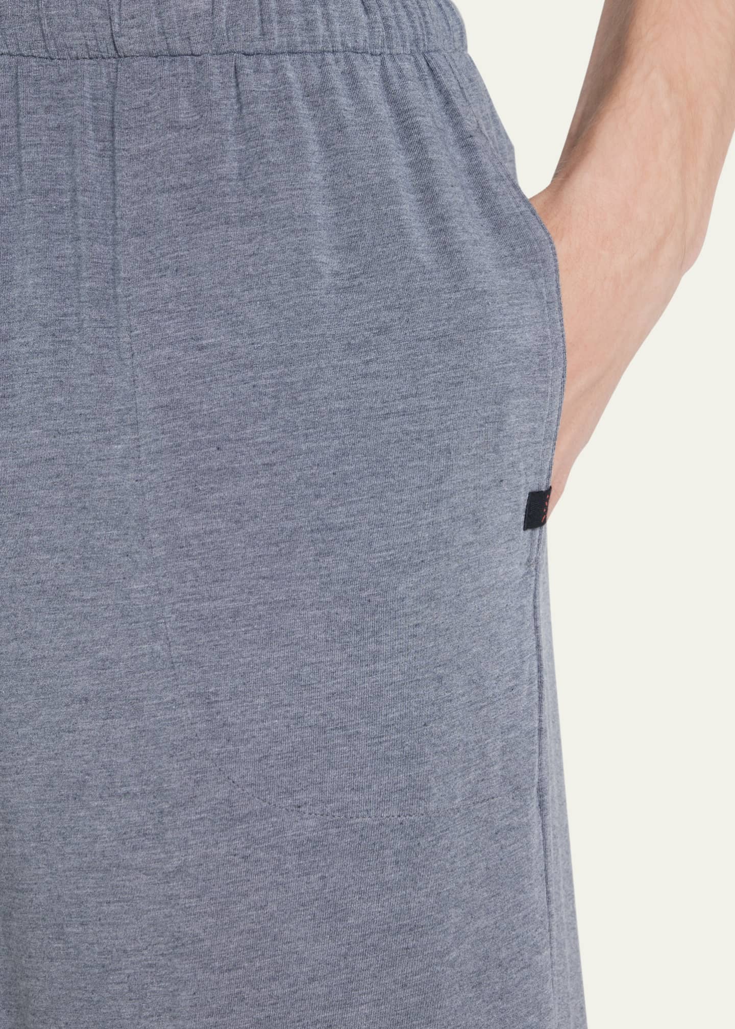 Derek Rose Basel Jersey Lounge Pants, Gray Image 5 of 5