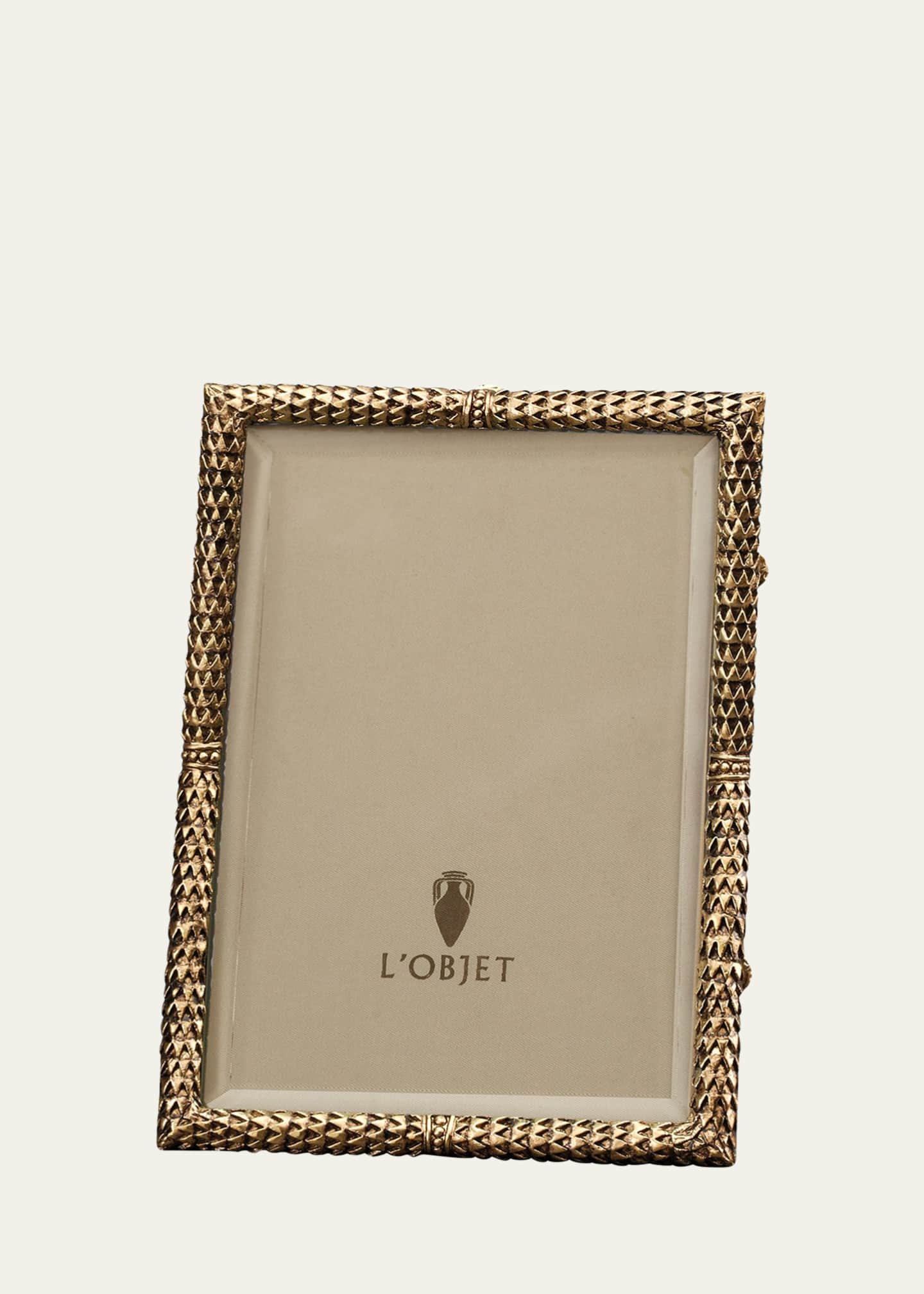 L'Objet Scales 24k Gold-Plated Picture Frame, 4 x 6