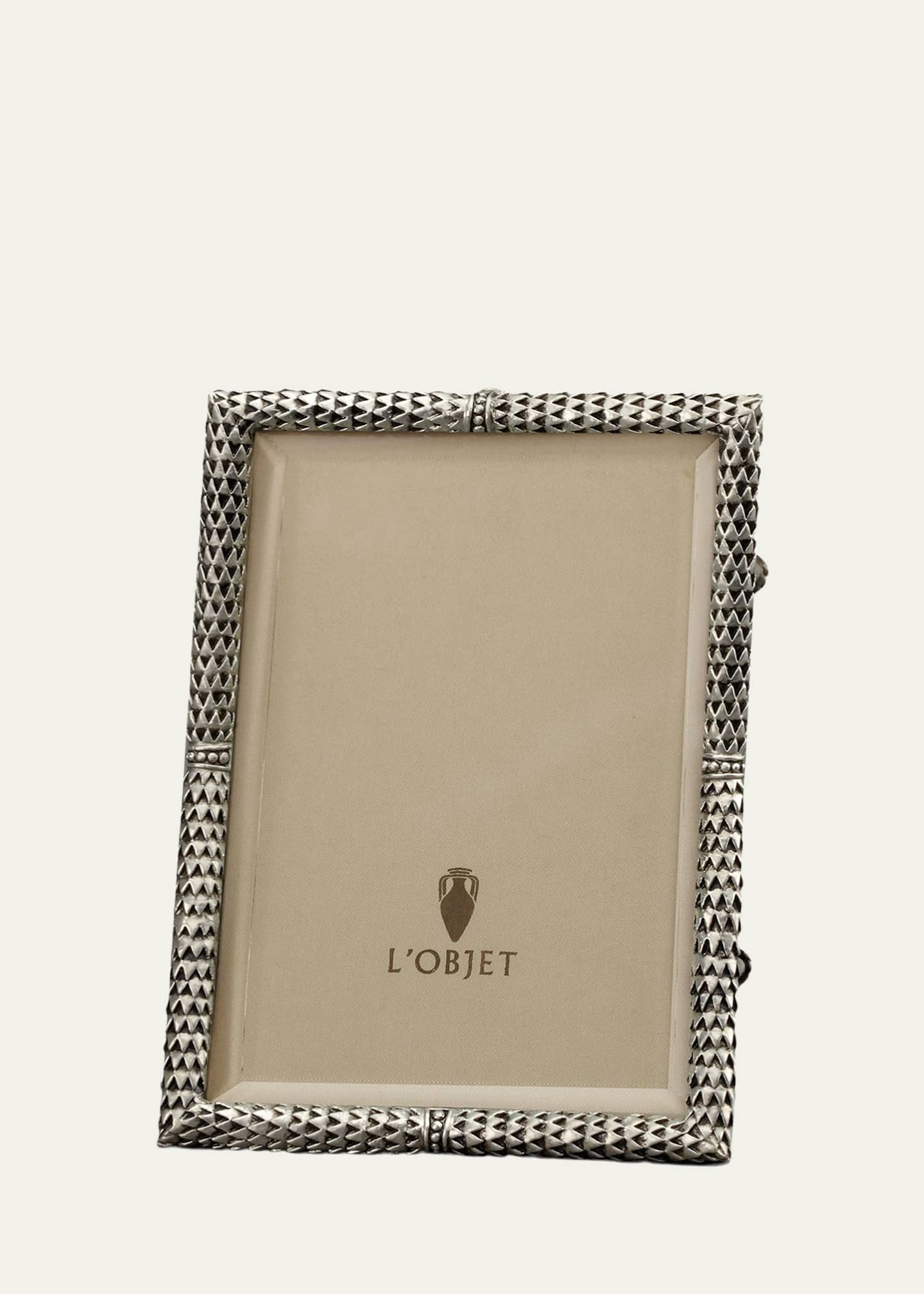 L'Objet Scales Platinum-Plated Picture Frame, 4 x 6