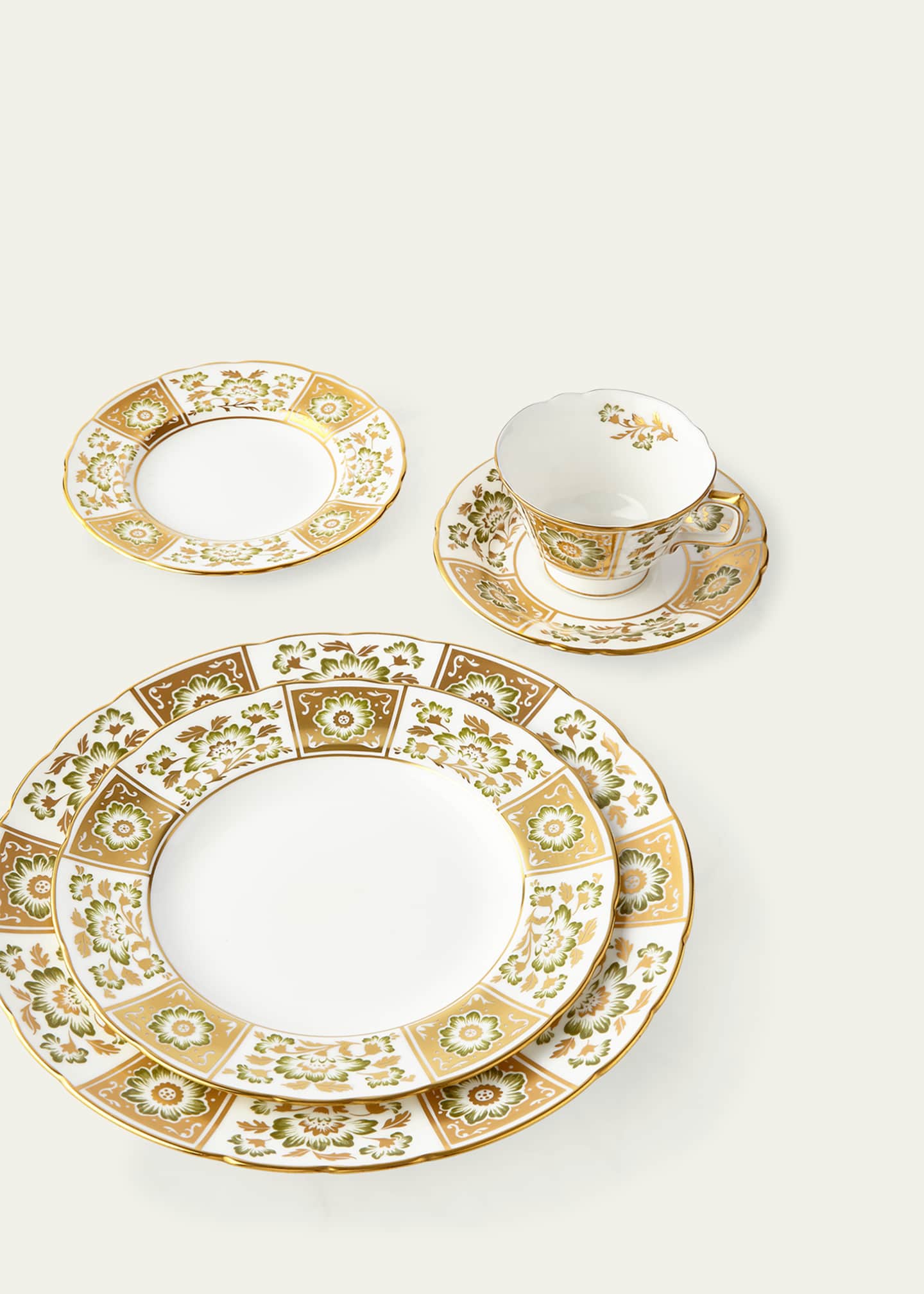 Royal Crown Derby Derby Panel Green Dinner Plate Image 2 of 2