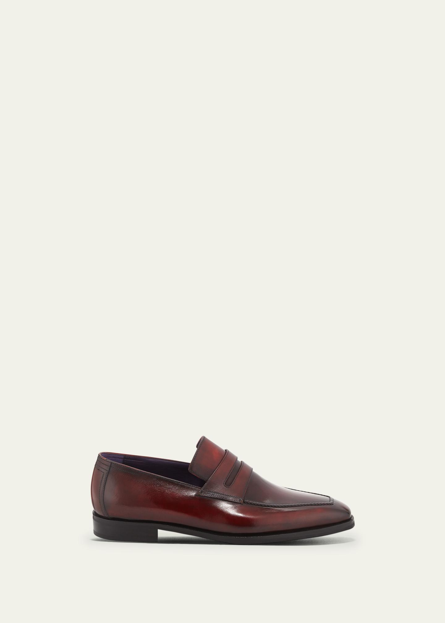 Bottines Andy Berluti Taille 42 – Cuir Patiné Marron/noir, Occasion Très Bon état, Valeur 2320€