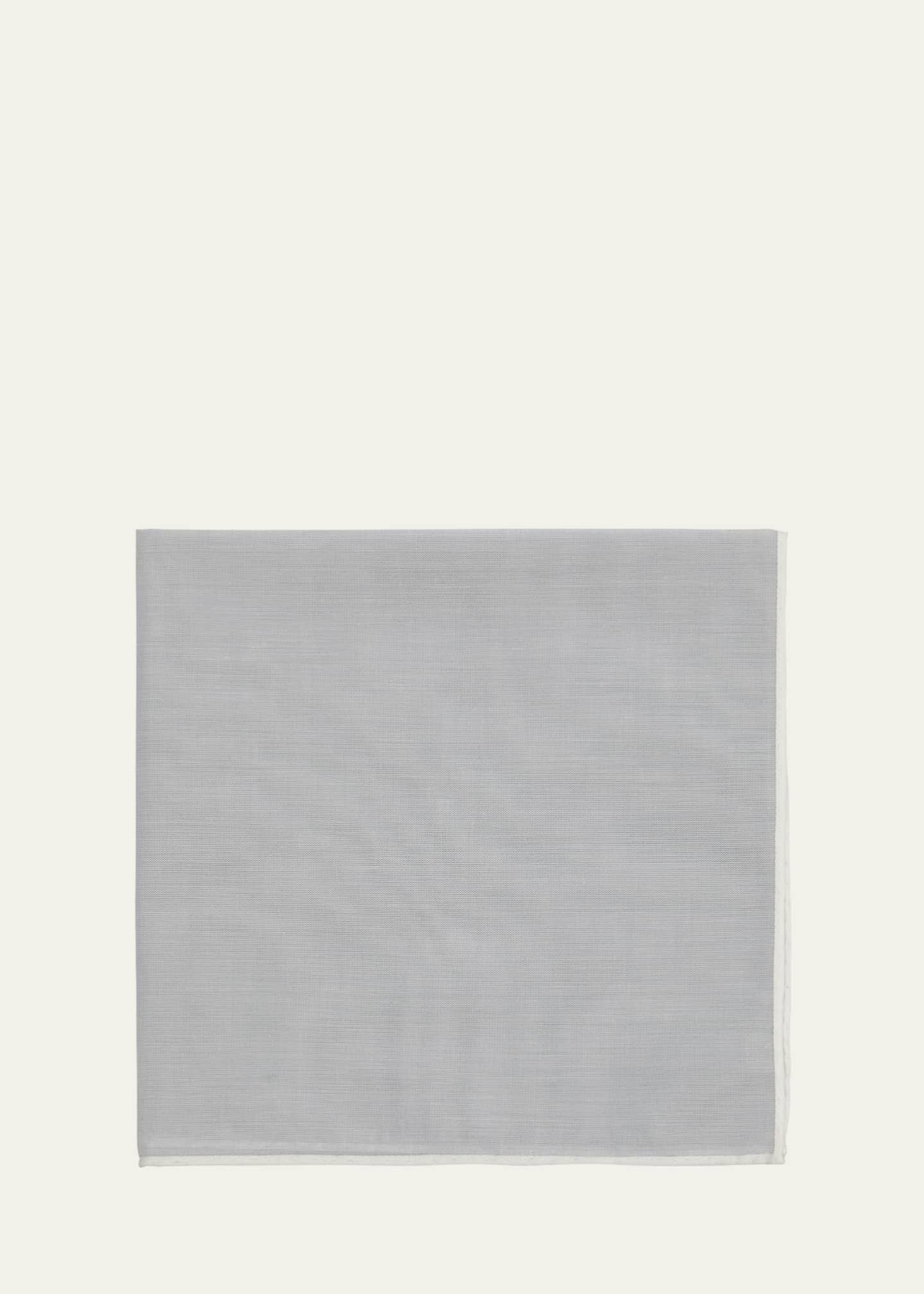 Simonnot Godard Men's Mineral Cotton Pocket Square