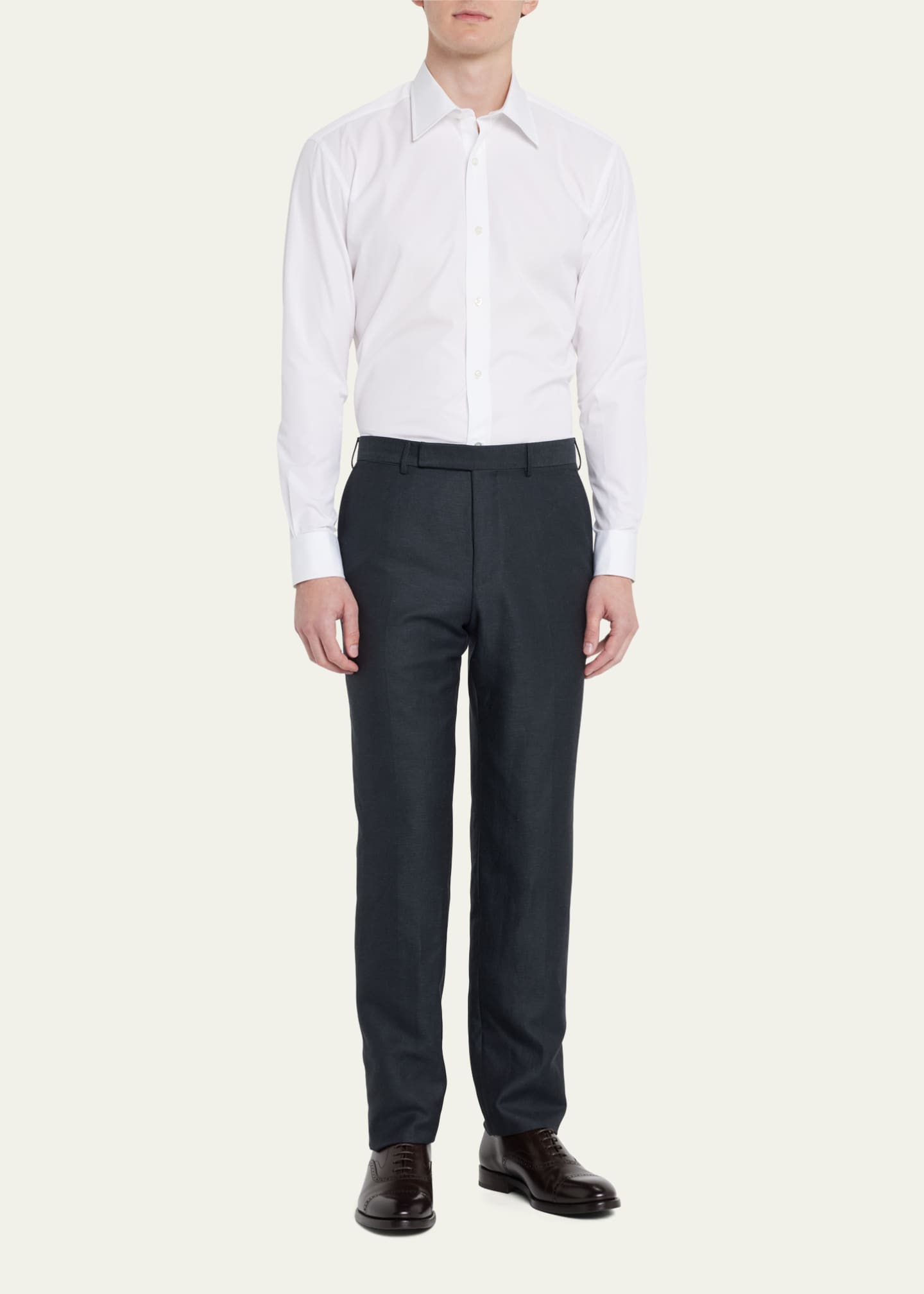 Charvet Men's Cotton Poplin Dress Shirt Image 2 of 5