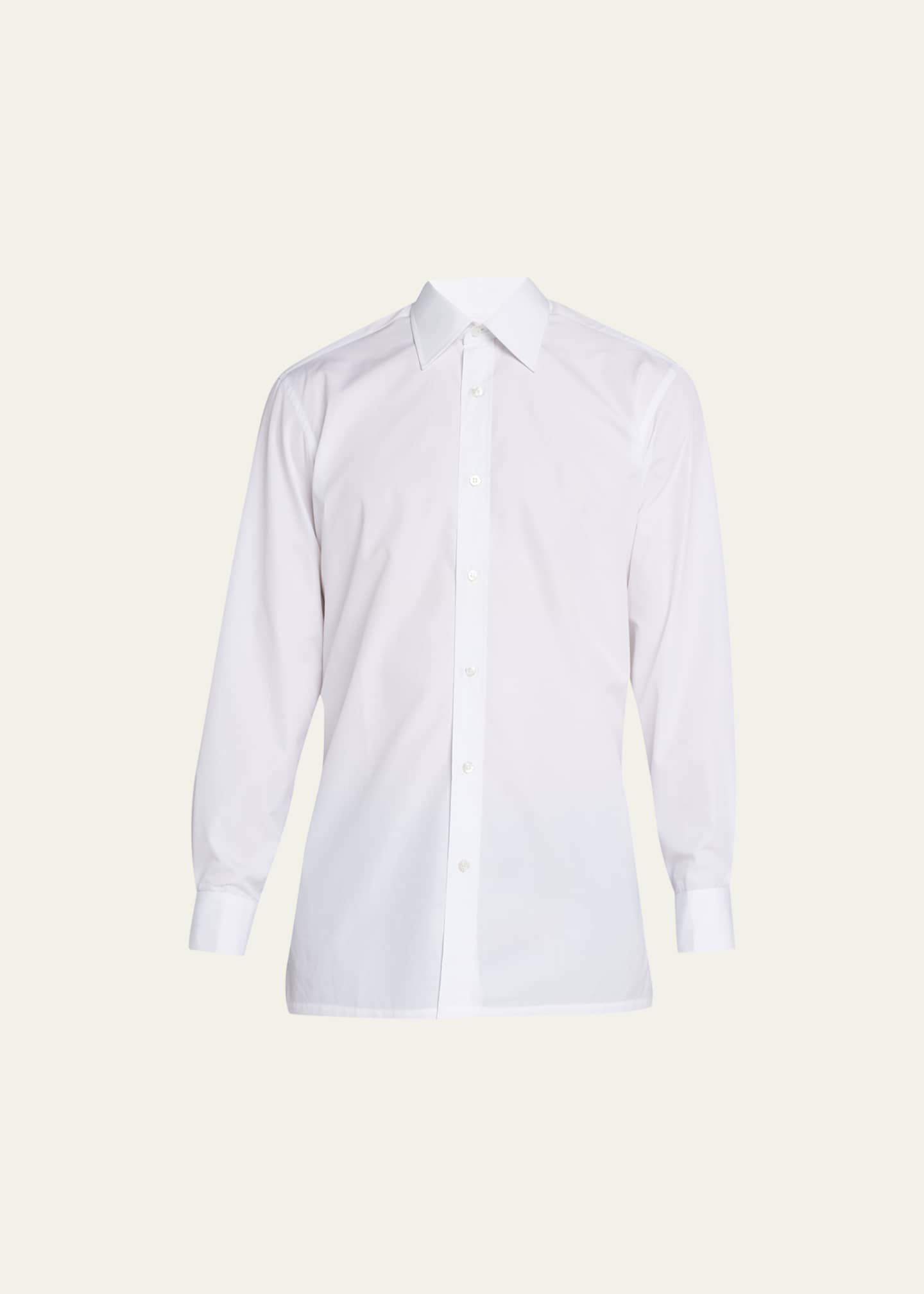 Charvet Men's Cotton Poplin Dress Shirt Image 1 of 5