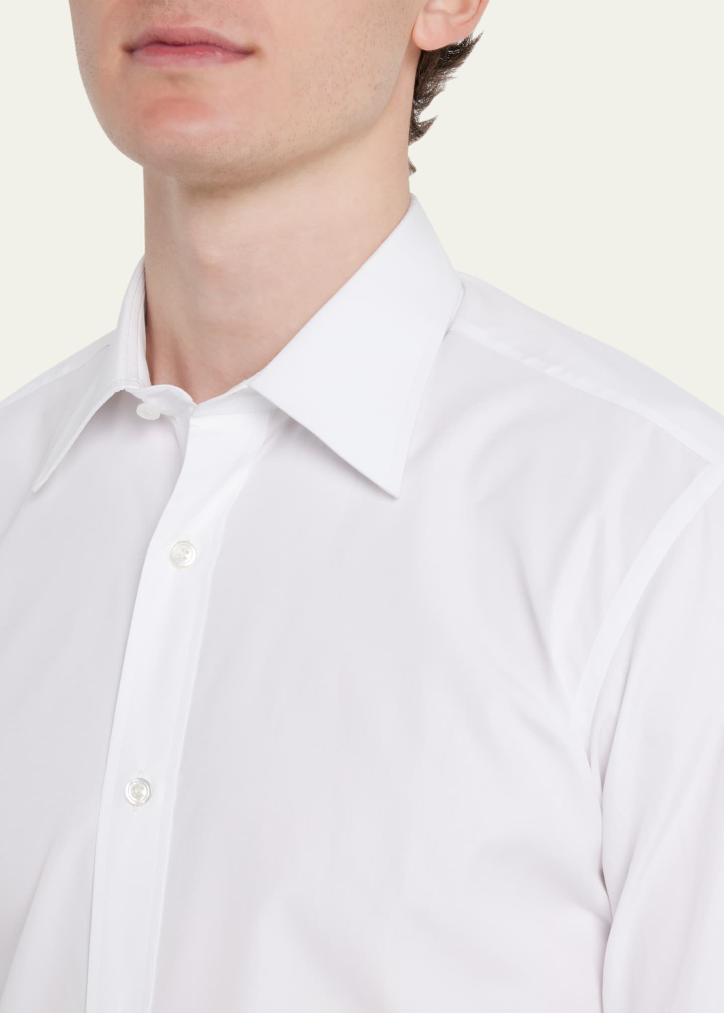 Charvet Men's Cotton Poplin Dress Shirt Image 5 of 5
