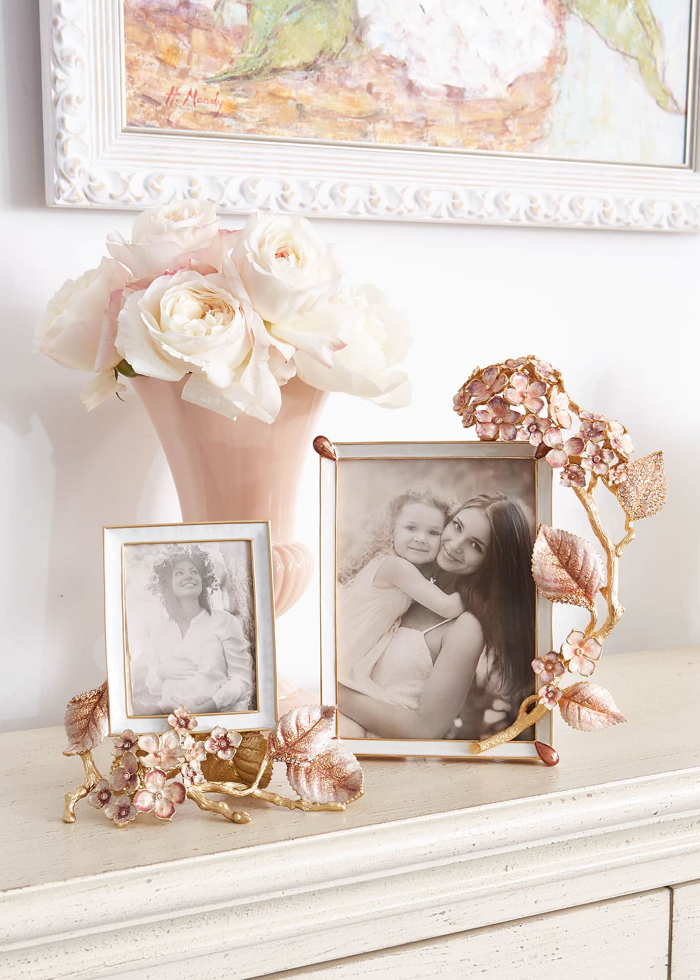 Jay Strongwater Boudoir Hydrangea Frame, 3" x 4" Image 2 of 3