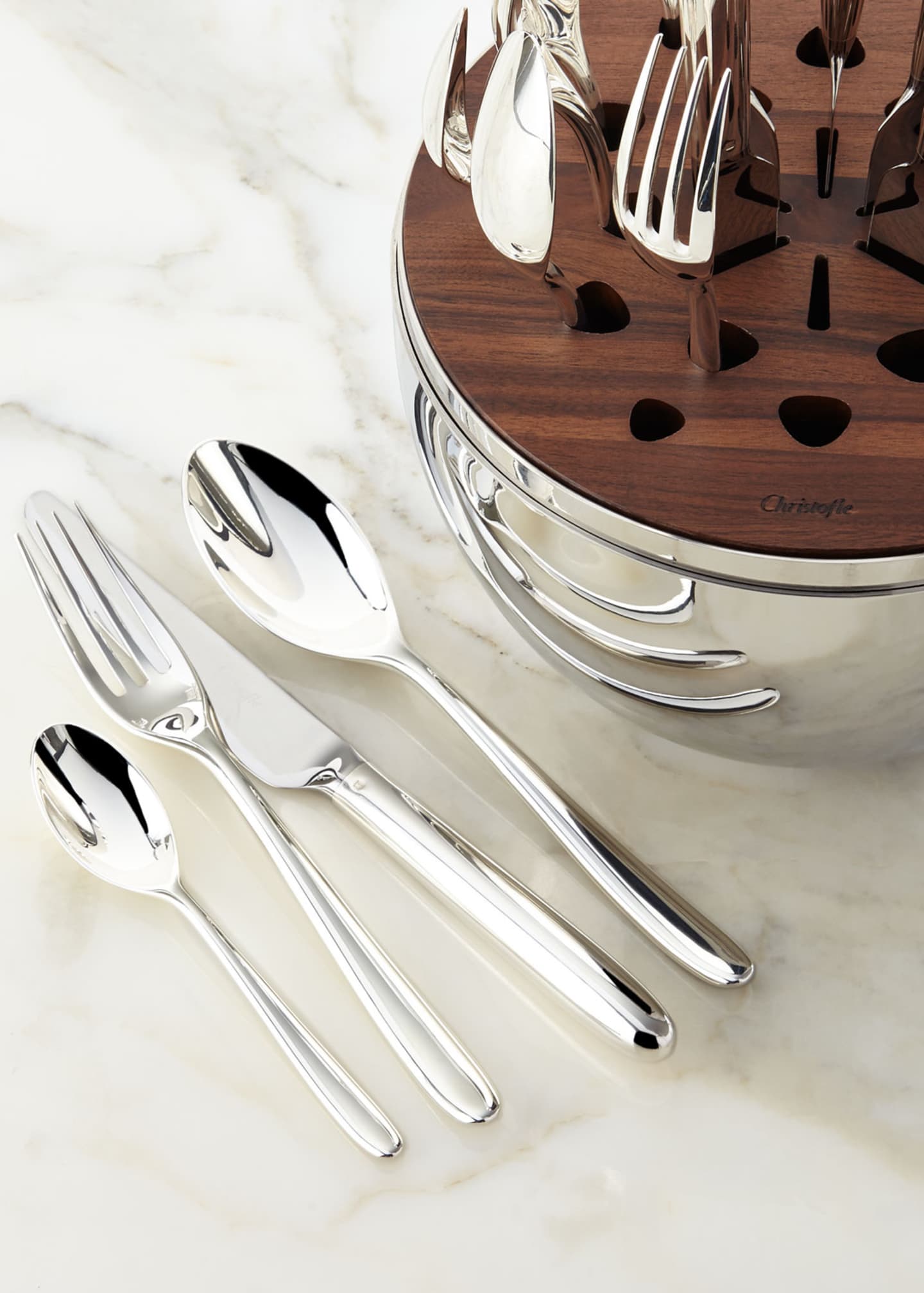 Christofle 24-Piece Mood Silver-Plated Flatware Service Image 2 of 4