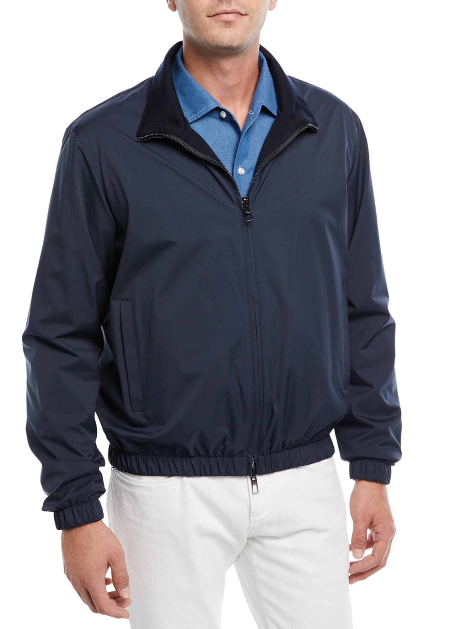 Loro Piana Men's Windmate Reversible Bomber Jacket - Bergdorf Goodman