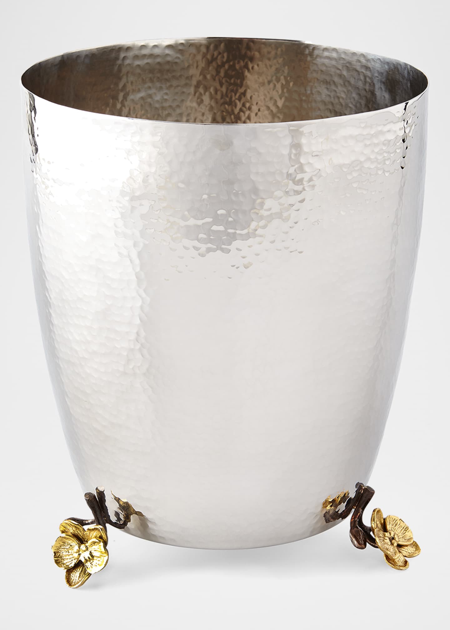 Michael Aram Gold Orchid Wastebasket