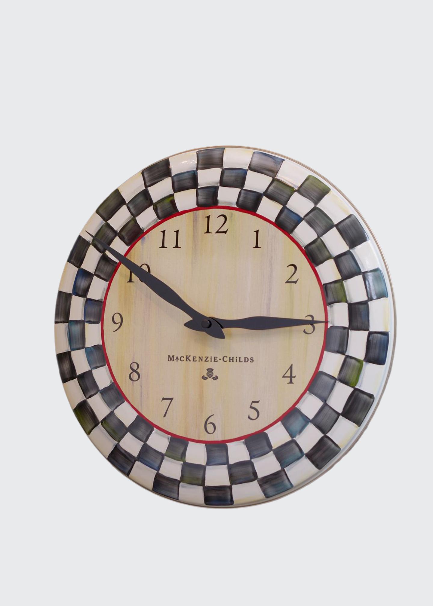 MacKenzie-Childs Courtly Check Enamel Clock - Bergdorf Goodman