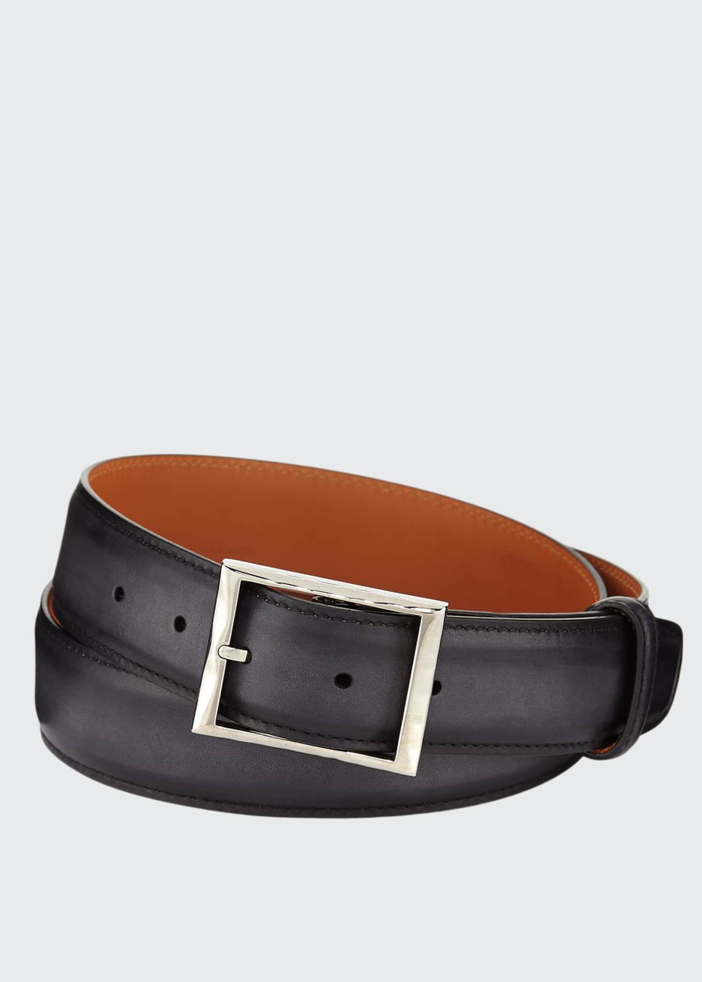 Berluti Classic Calf Leather Belt - Bergdorf Goodman