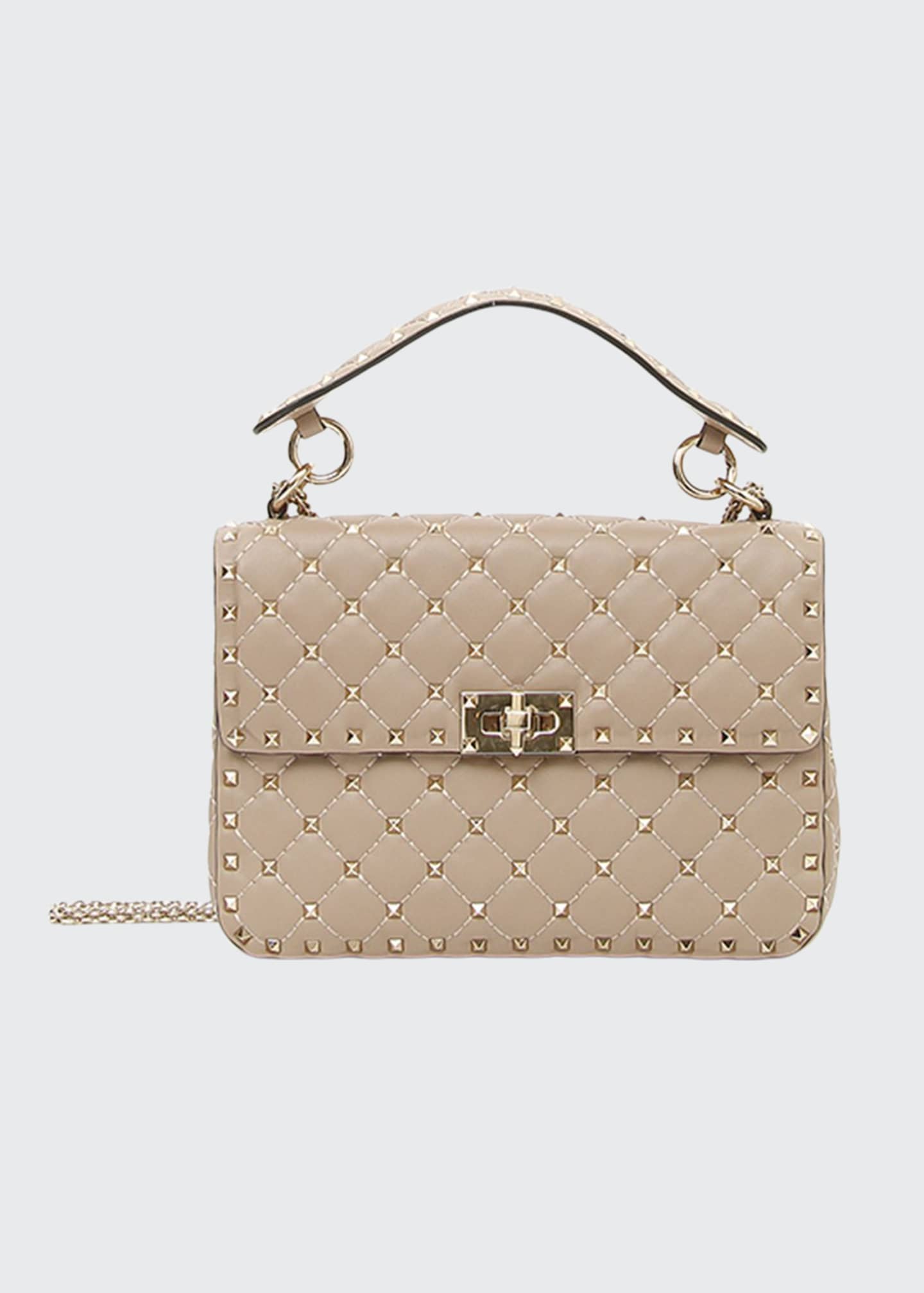 Valentino Garavani Rockstud Spike Medium Quilted TopHandle Bag