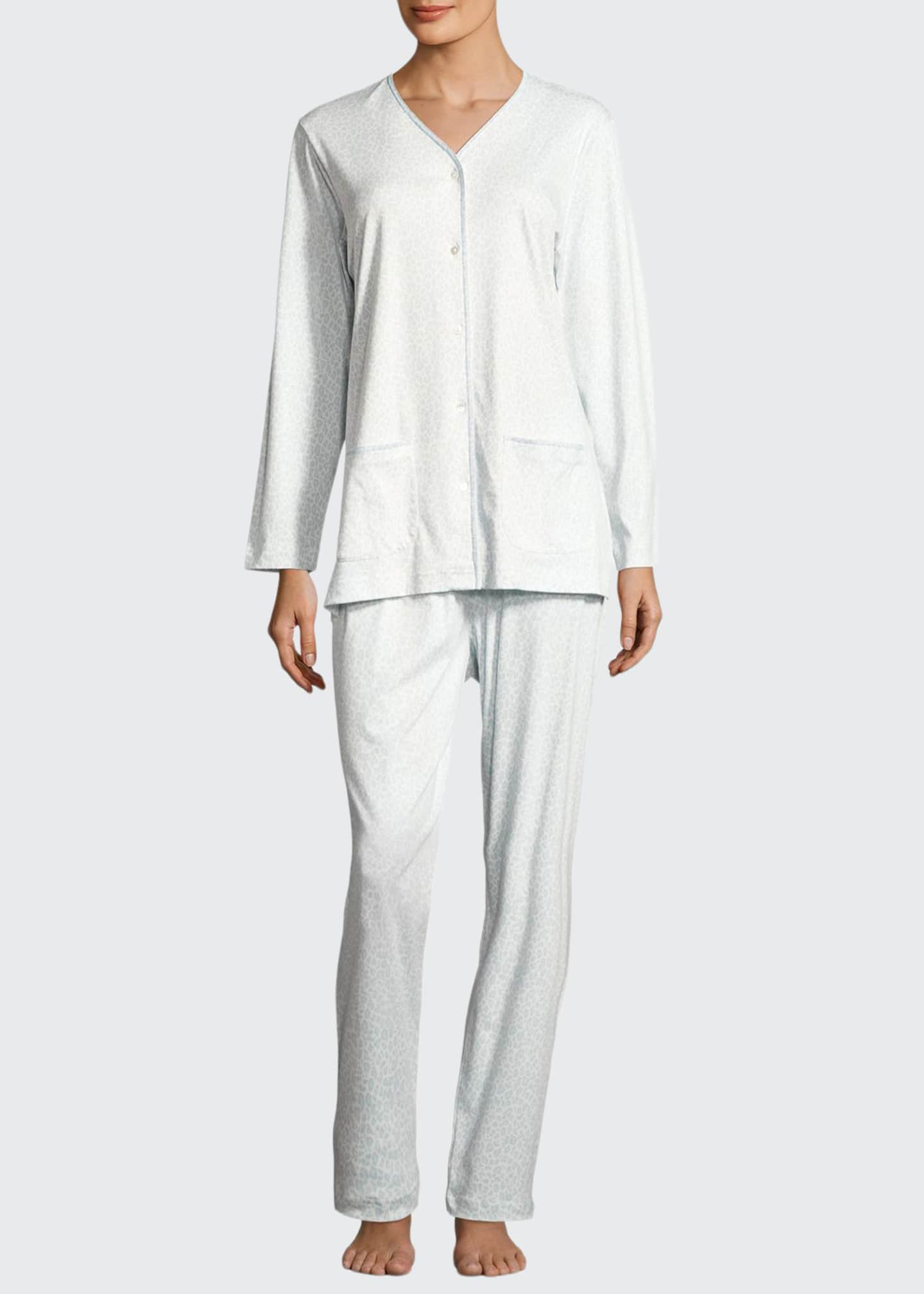 P Jamas Butterknit Leopard Pajama Set Bergdorf Goodman