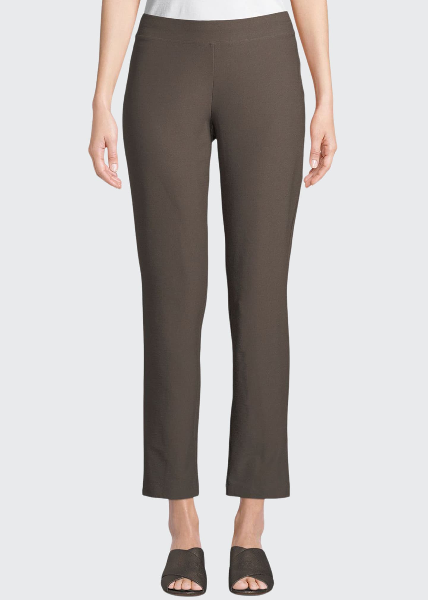 Eileen Fisher Washable Stretch Crepe Slim Ankle Pant - Midnight