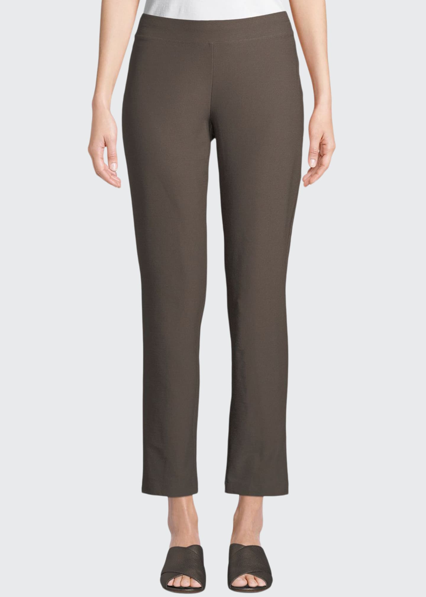 Eileen Fisher Stretch Crepe Slim Ankle Pants