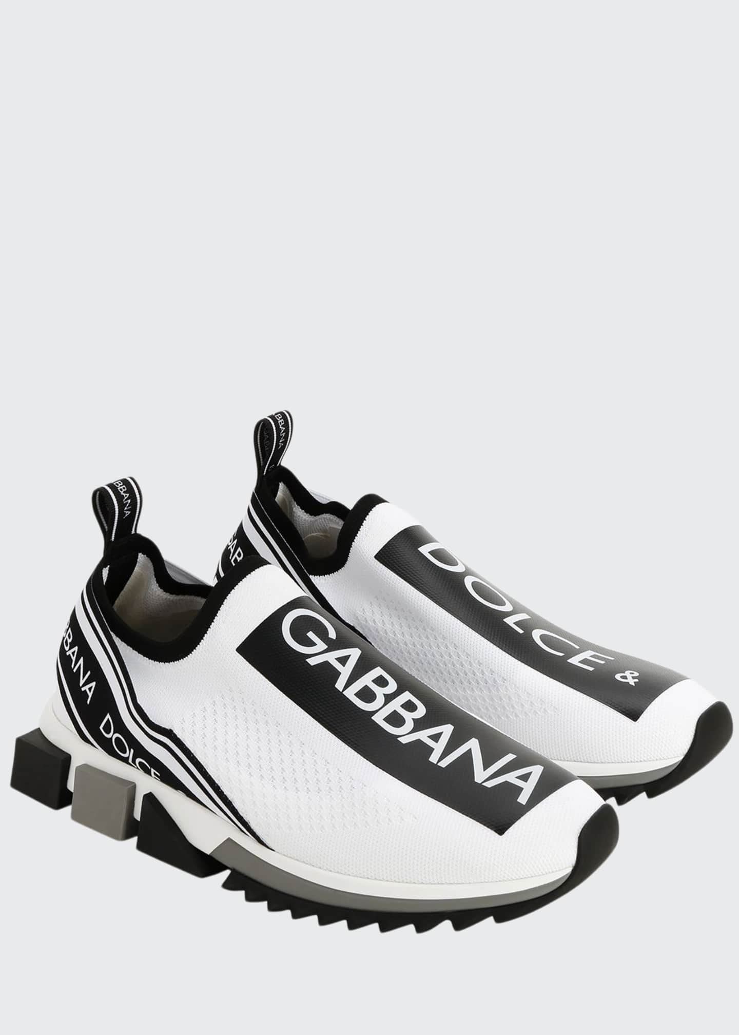 Dolce&Gabbana Men's Sorrento Logo-Stripe Sock Sneakers - Bergdorf Goodman