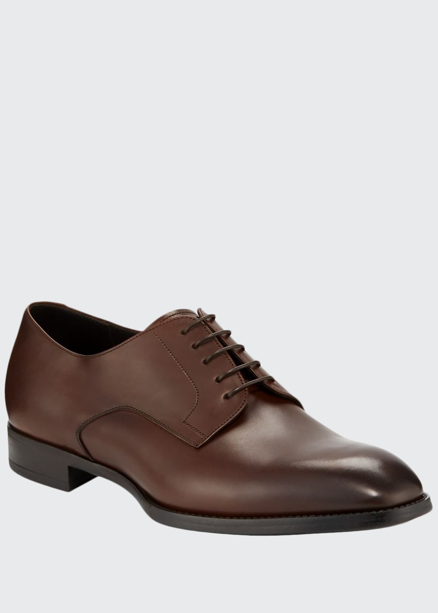 Giorgio Armani Gray Calf Leather Bos Taurus Slip-On Loafers