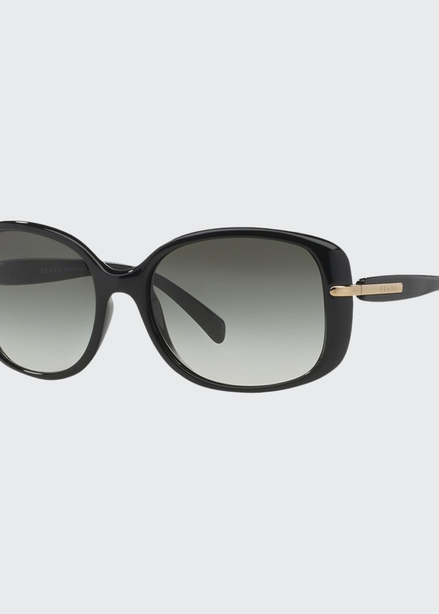 Prada Gradient Rectangle Plastic Sunglasses - Bergdorf Goodman